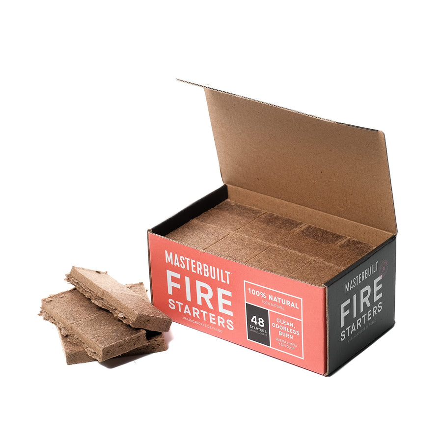 Masterbuilt® All-Natural Pure-Parrafin Odorless Wax Fire Starters for Charcoal Grilling, Made for Gravity Series but Compatible with All Charcoal Grills & Fireplaces, 48-Count, Model MB20091521
