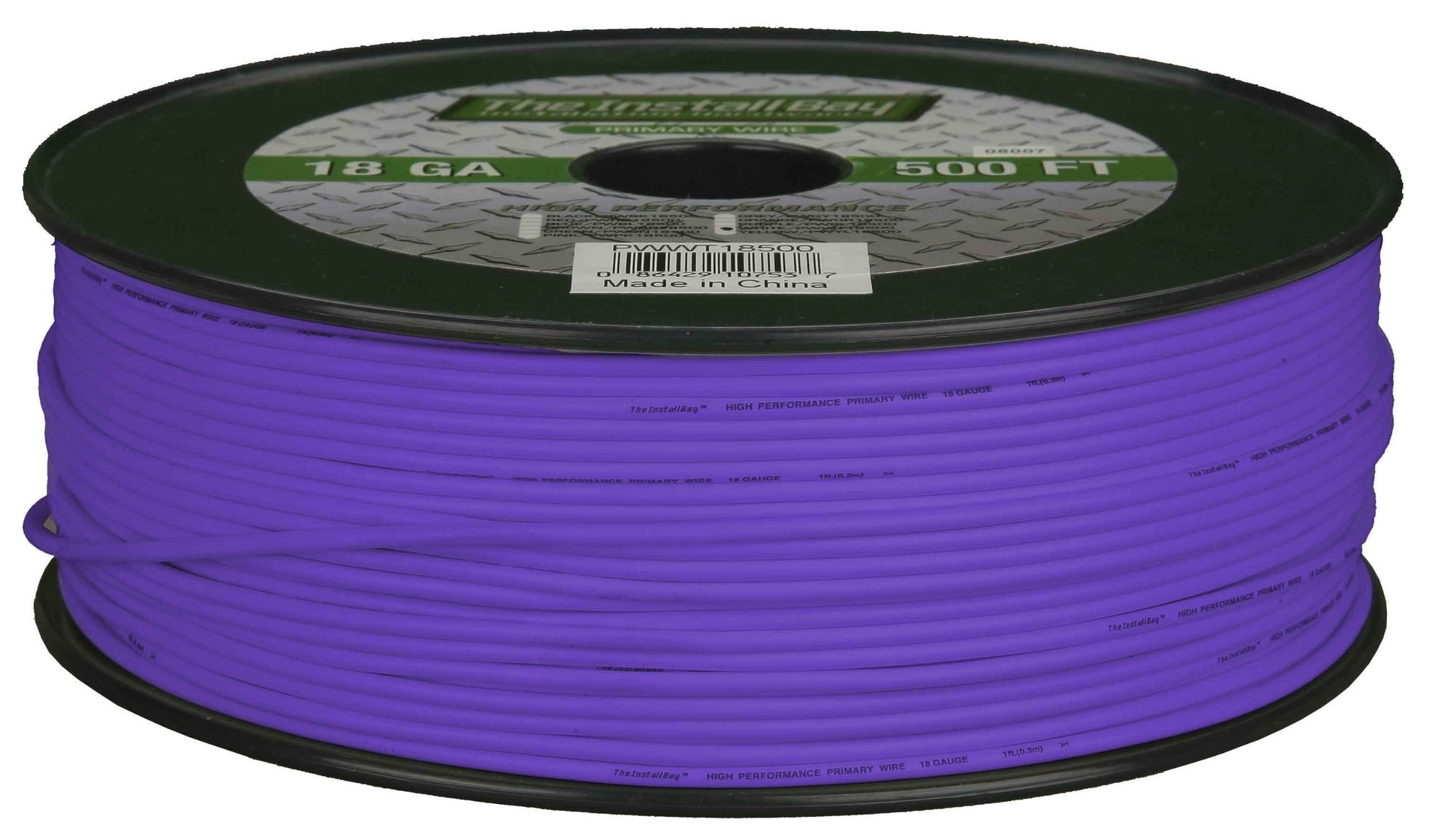 Install Bay 16 Gauge Primary Wire - Purple (500 Feet)