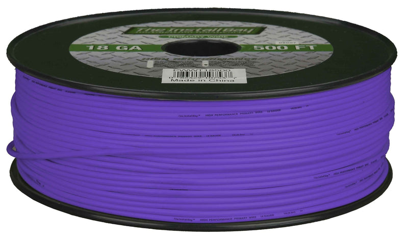 Install Bay 16 Gauge Primary Wire - Purple (500 Feet)