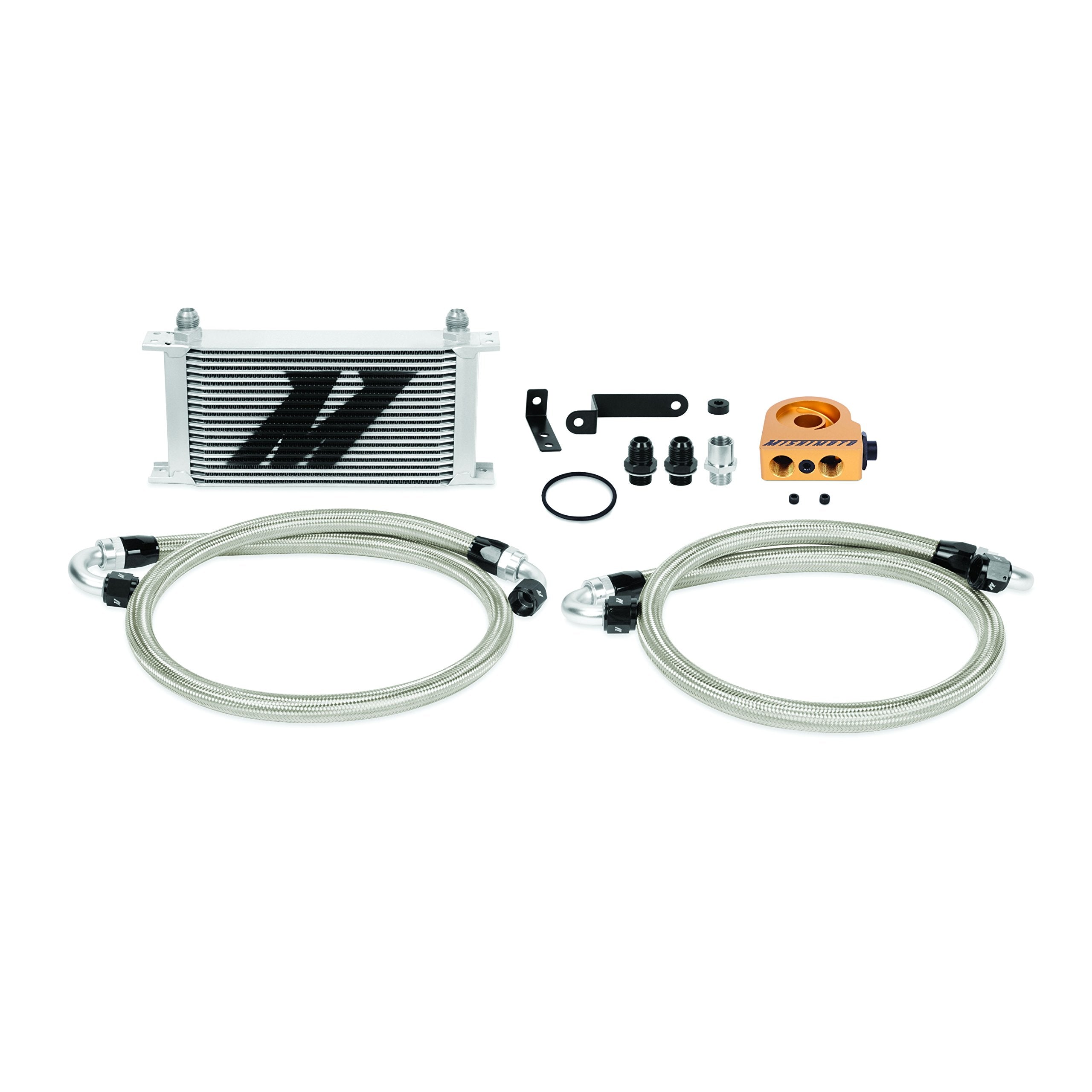 Mishimoto Oil Cooler Kit MMOC-STI-08T Thermostatic Fits Subaru STI/WRX 2008-2014 Silver