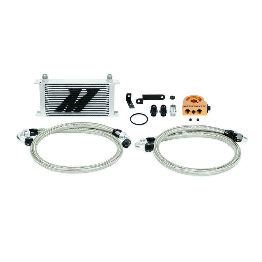 Mishimoto Oil Cooler Kit MMOC-STI-08T Thermostatic Fits Subaru STI/WRX 2008-2014 Silver