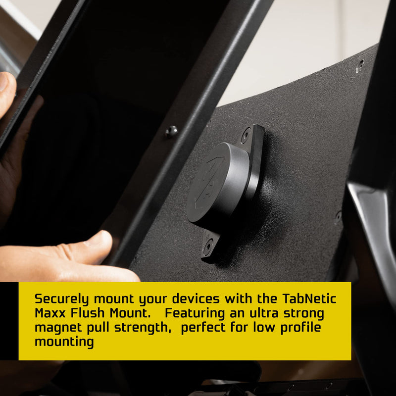 Mob Armor Maxx Tabnetic Tablet Mount – Low-Profile Flush Holder with Powerful Magnetic Grip for iPad, Android,& Microsoft Surface Tablets, Bolt-Compatible for Secure Dashboard, Industrial, and Office