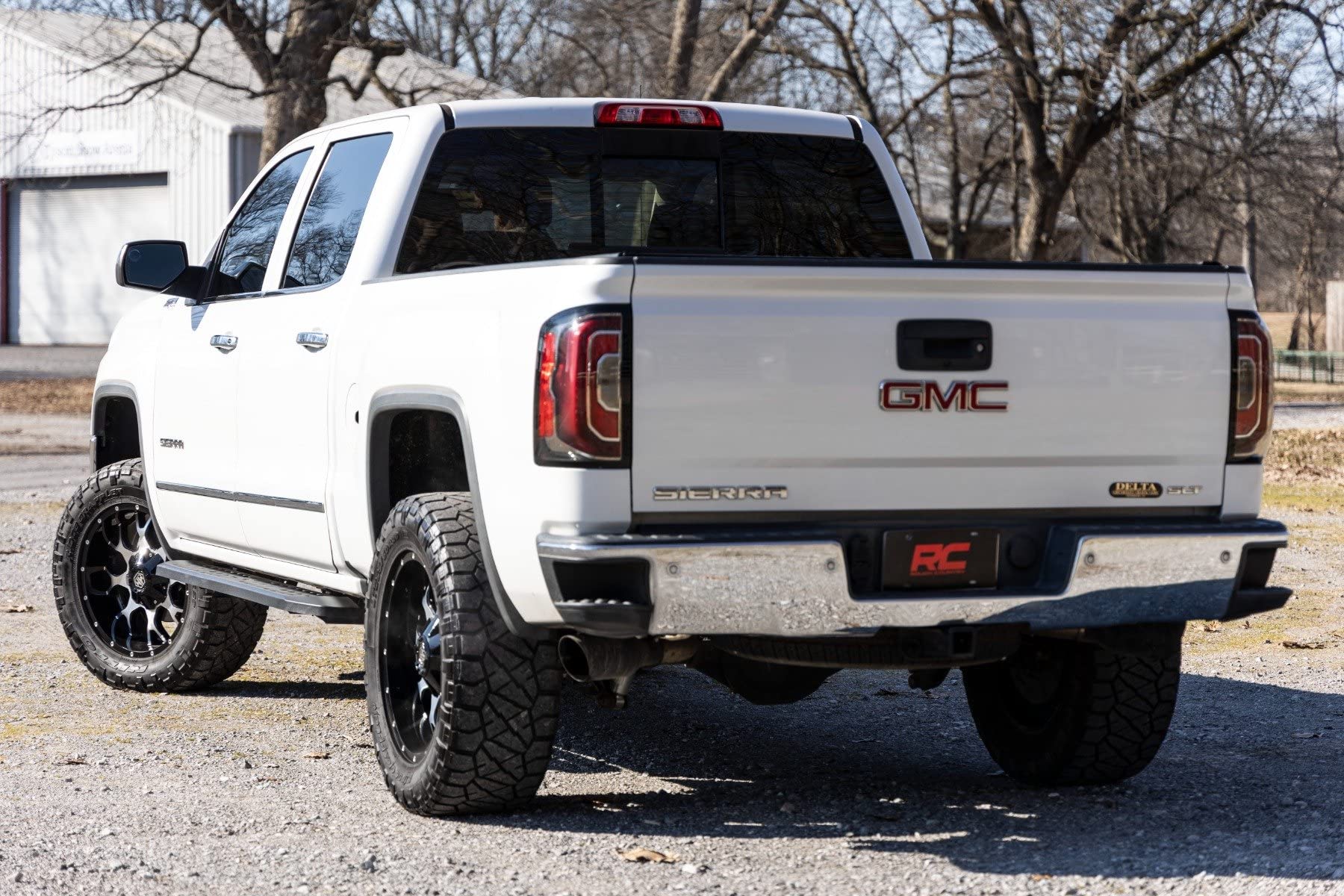 Rough Country Running Boards RPT2 for Chevy Silverado & GMC Sierra 1500/2500HD/3500HD (2007-2018) Crew Cab - Sleek Profile, Non-Slip Step, Easy Install