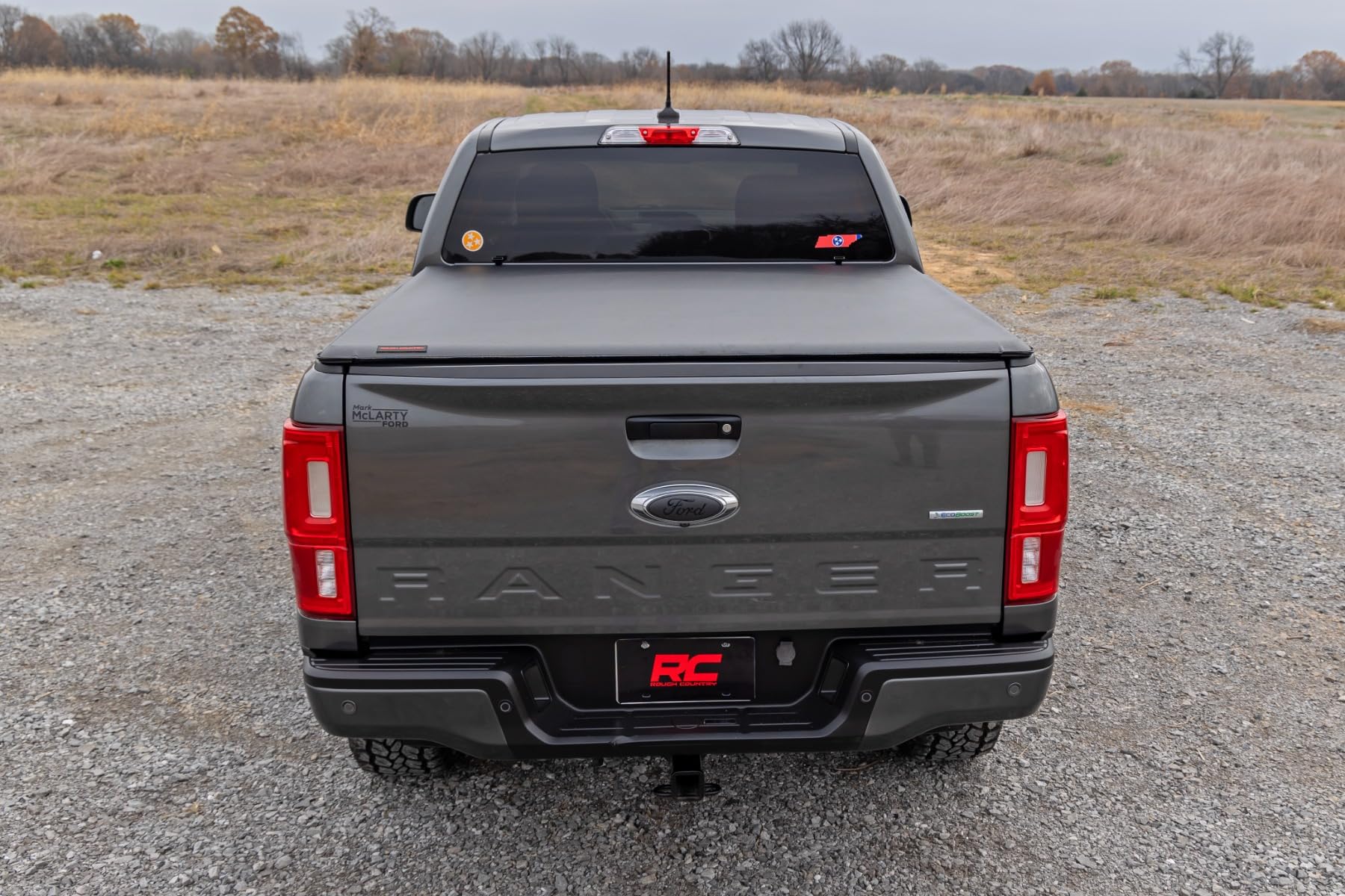 Soft Roll-Up Bed Cover Rough Country for Ford Ranger (2019-2023) - Fits 5' (61.0") Bed, Weather-Resistant Tonneau Cover