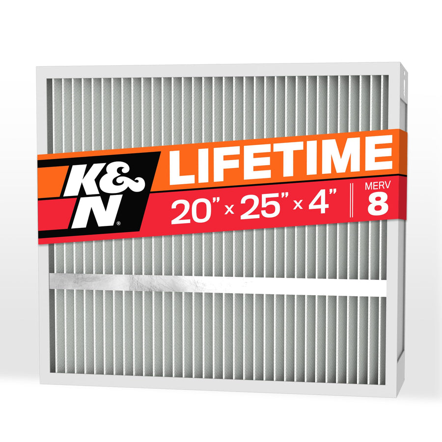 K&N HVAC Furnace Air Filter 20X25X4, Lasts a Lifetime, Washable, Merv 8, the Last Filter You Will Ever Buy, Breathe Safely at Home or in the Office, HVC-8-42025