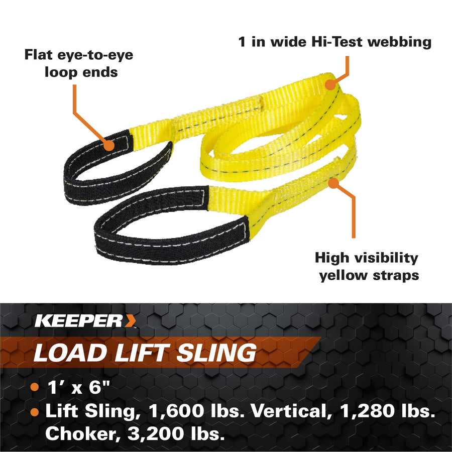 Keeper 6' x 1" Lift Sling (02604, 1 Ply