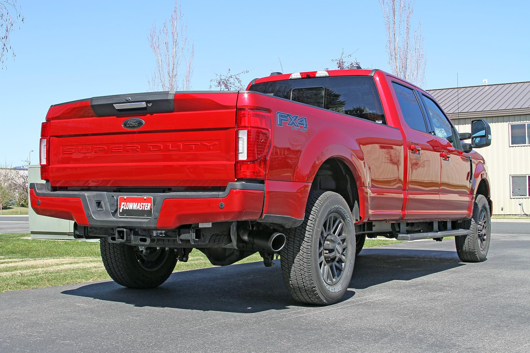 Flowmaster FlowFX 717943 Cat-Back Exhaust Stainless 3.5 Inch Single Side Exit Compatible with 2017-2024 Ford F-250 /F-350 Super Duty 6.2L/7.3L V8. This product is not created or sold by Ford Fits