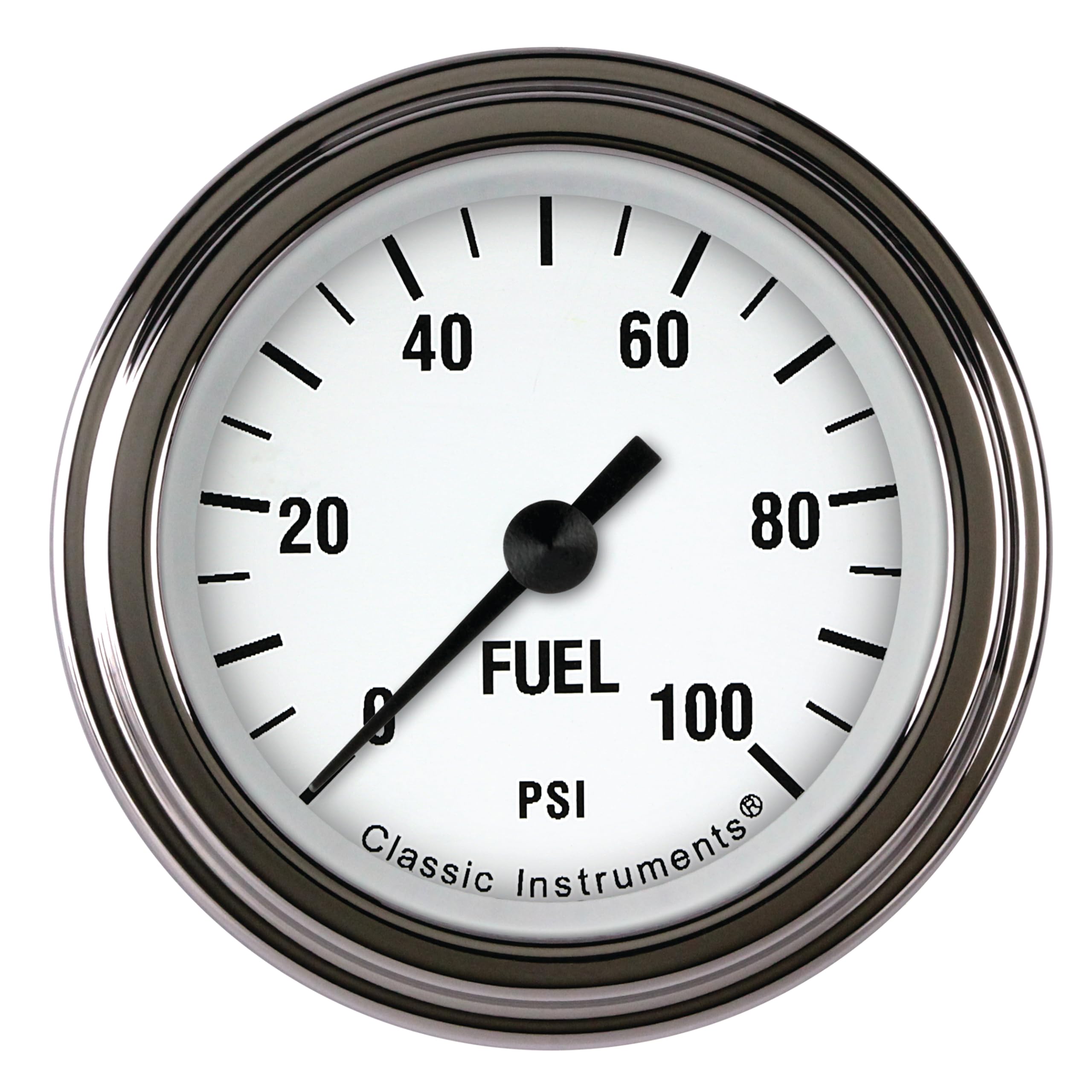 White Hot Classic Instruments 2-1/8" Fuel Pressure Gauge, WH146SLF 100 psi