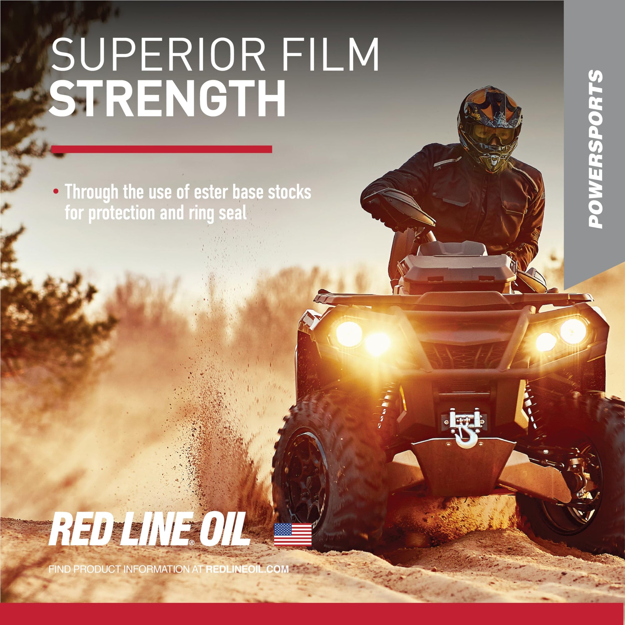 0W40 Red Line Synthetic Powersports Motor Oil - Quart