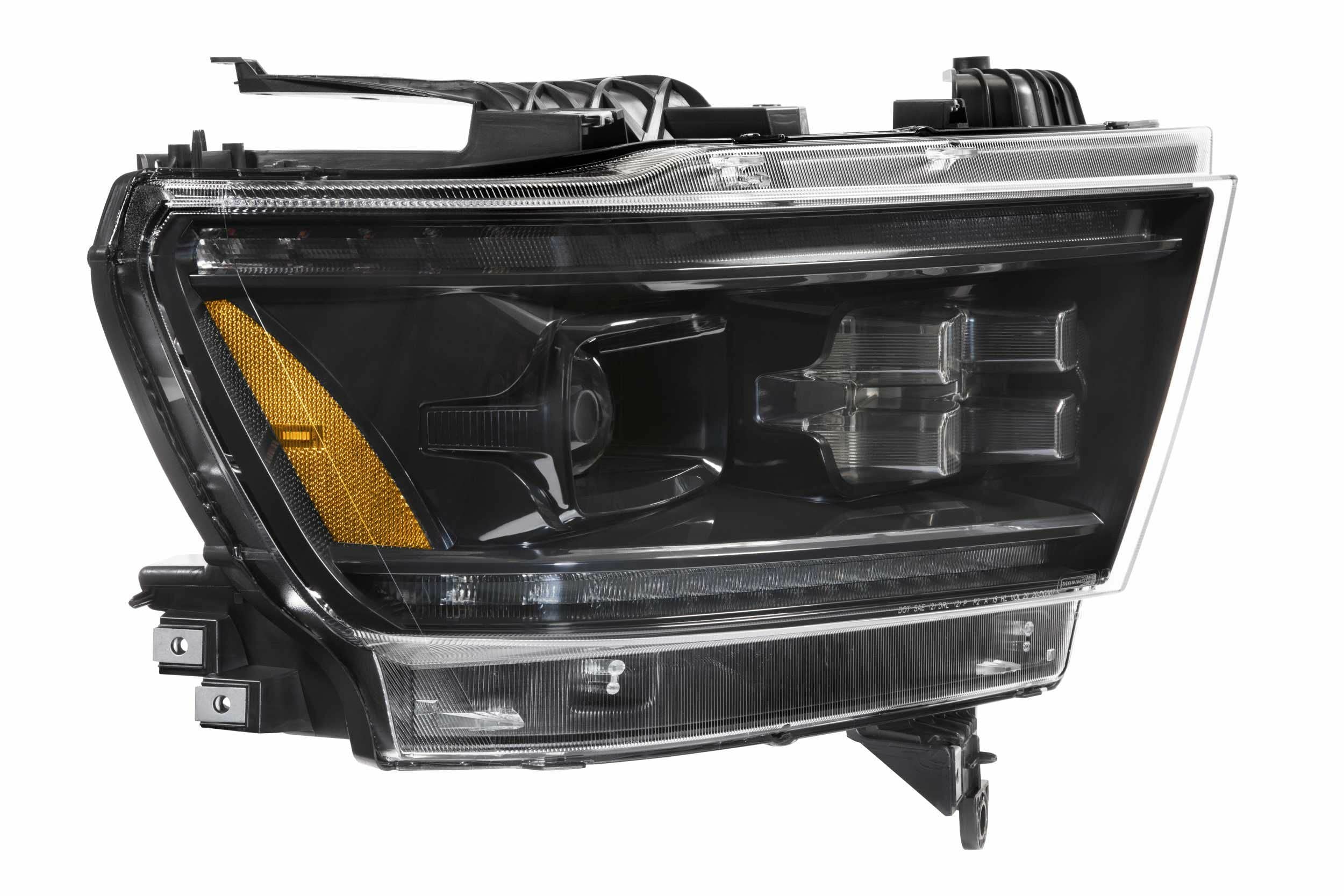 Morimoto LED XB Headlight Housing Upgrade, Fits 2019+ Dodge Ram 1500, Plug and Play Replacement, DOT Approved LED Assembly with Switchback Sequential Turn Signals & UV Coated Lens (1x LF523-ASM)