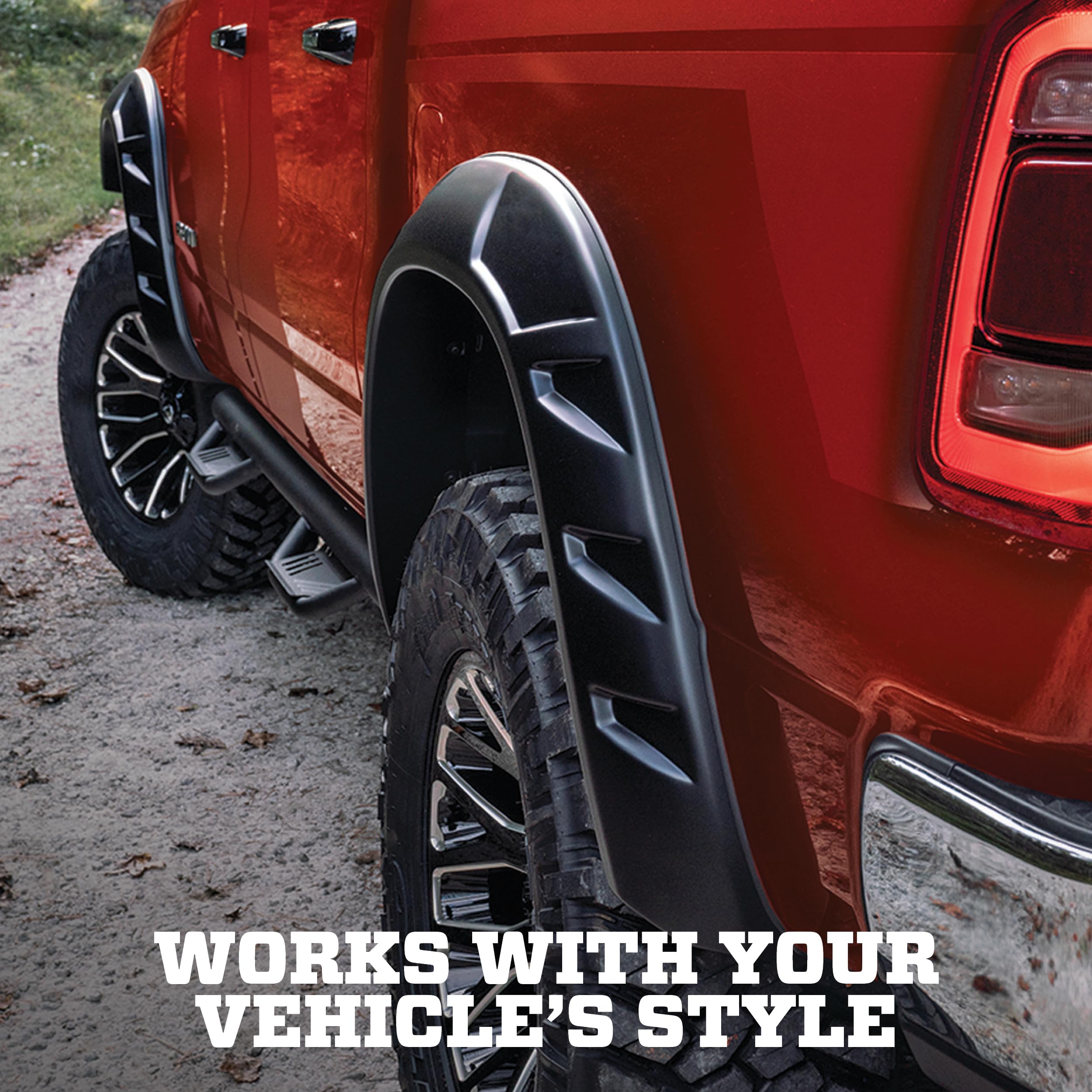 Fender Flares Husky Liners DRT Style | Fits 2019-2026 Dodge Ram 2500/3500 | Front & Rear, 4-pcs. Black | 2805938