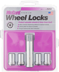 Chrome Tuner Style McGard Cone Seat Wheel Locks (M12 x 1.25 Thread Size) - Set of 4