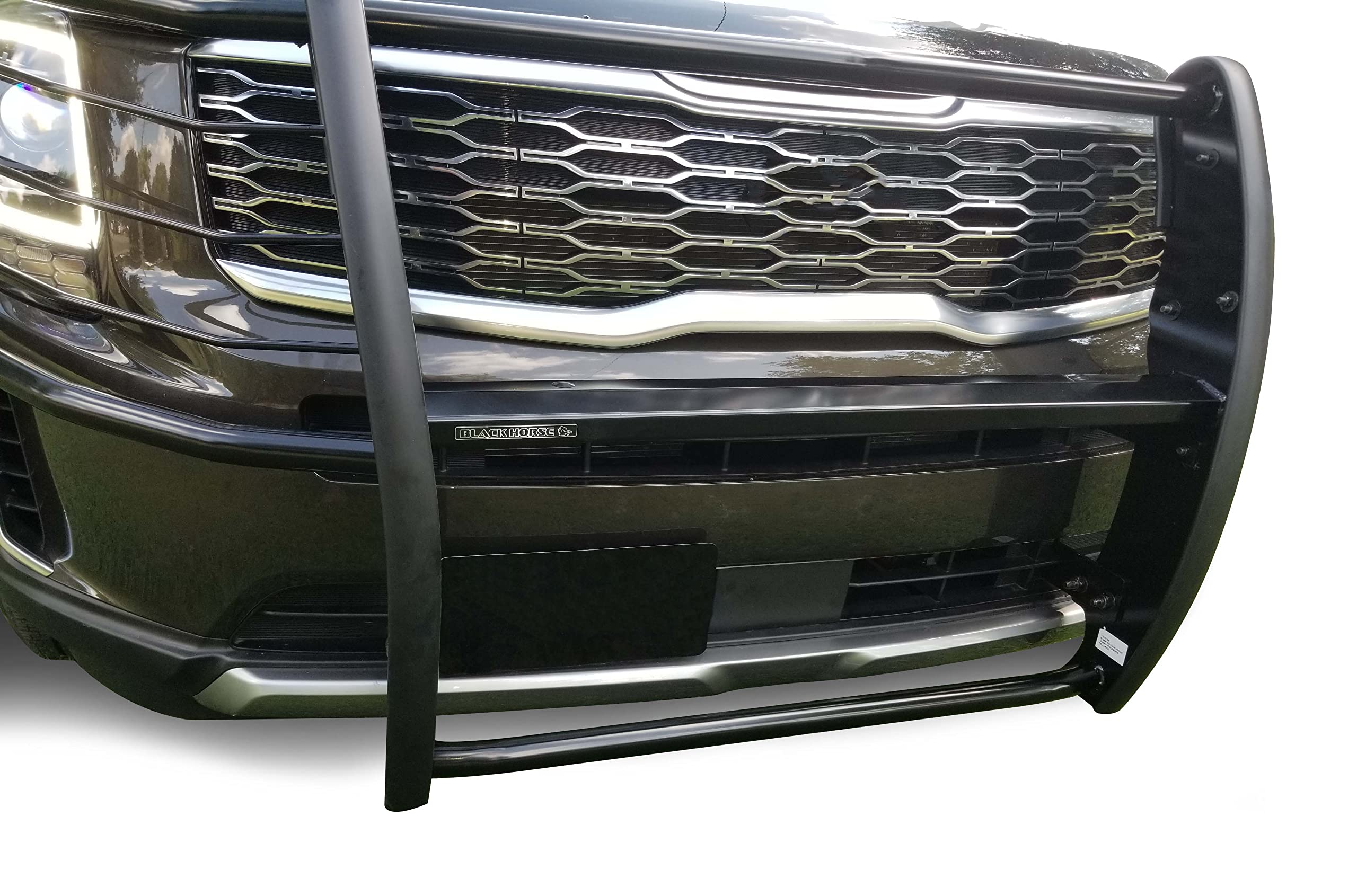 Bumper Guard Black Horse Grille brush Modular Black Compatible with 2020-2024 Kia Telluride-17KI01MA