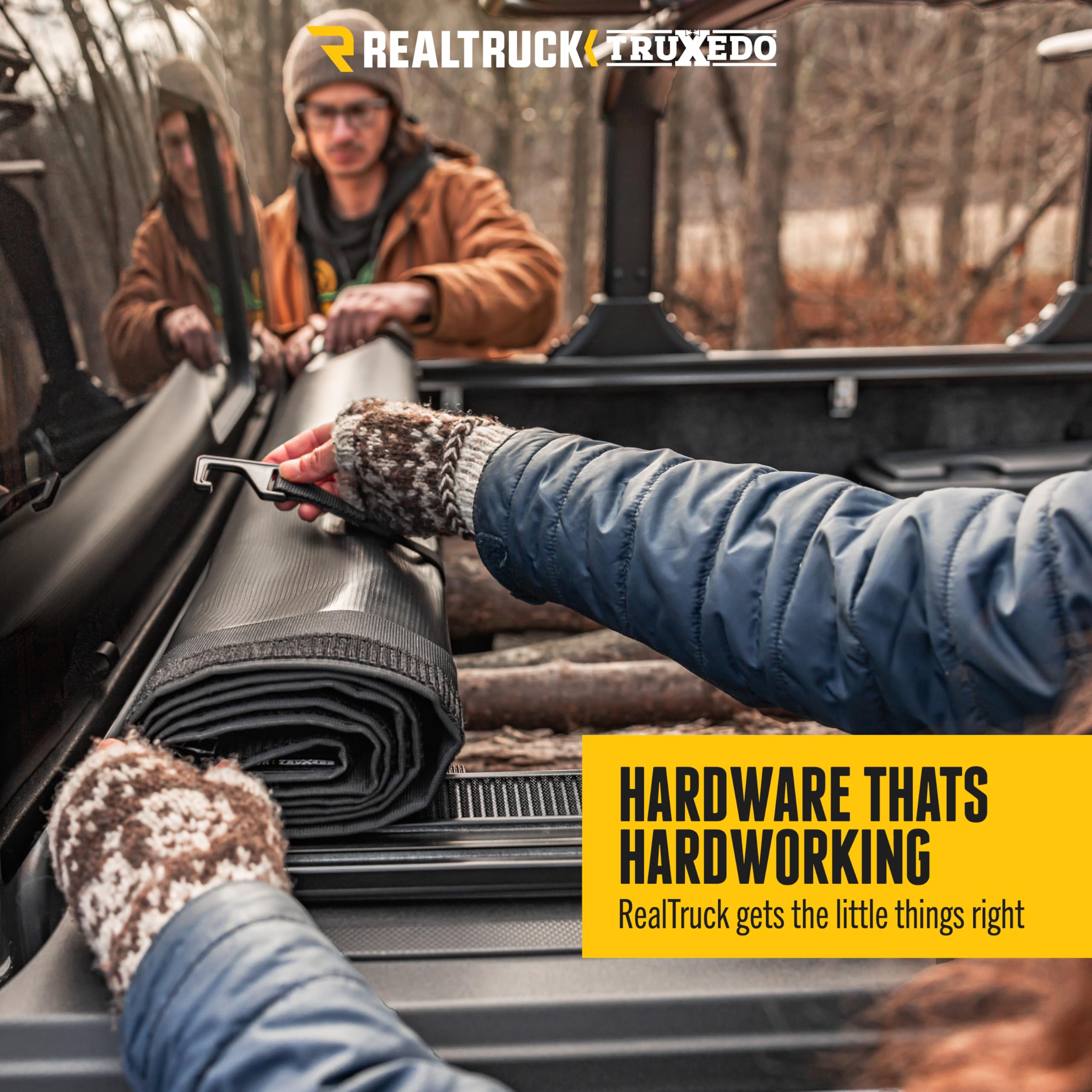 TruXedo Pro X15 TS RealTruck Soft Roll Up Truck Bed Tonneau Cover | 1286916 | Fits 2019-2025 Ram 1500 (w/o Multifunction Tailgate) 6' 4" Bed (76.8")