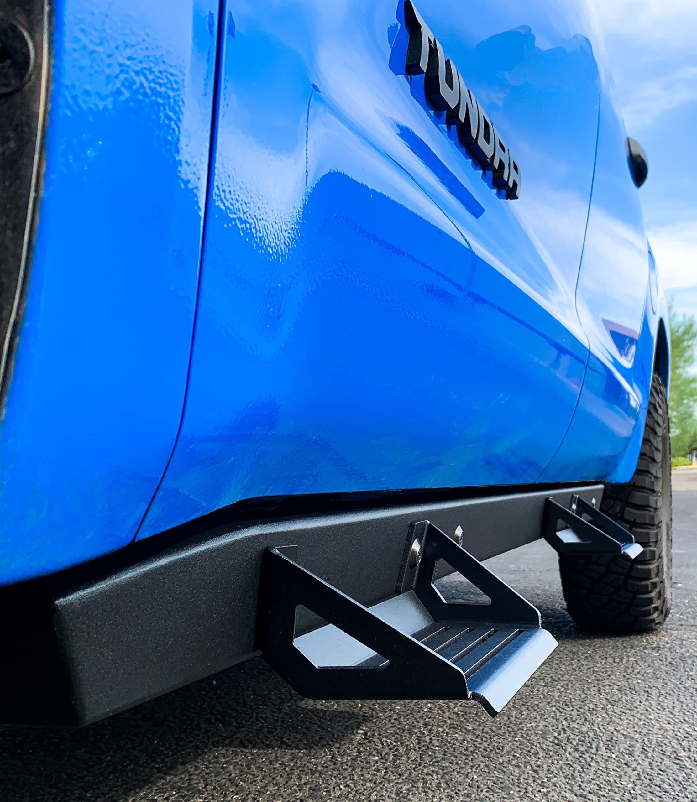 ICI Side Steps Aluminum Compatible with 2007-2021 Toyota Tundra Crew Cab: Alumilite Step Rails