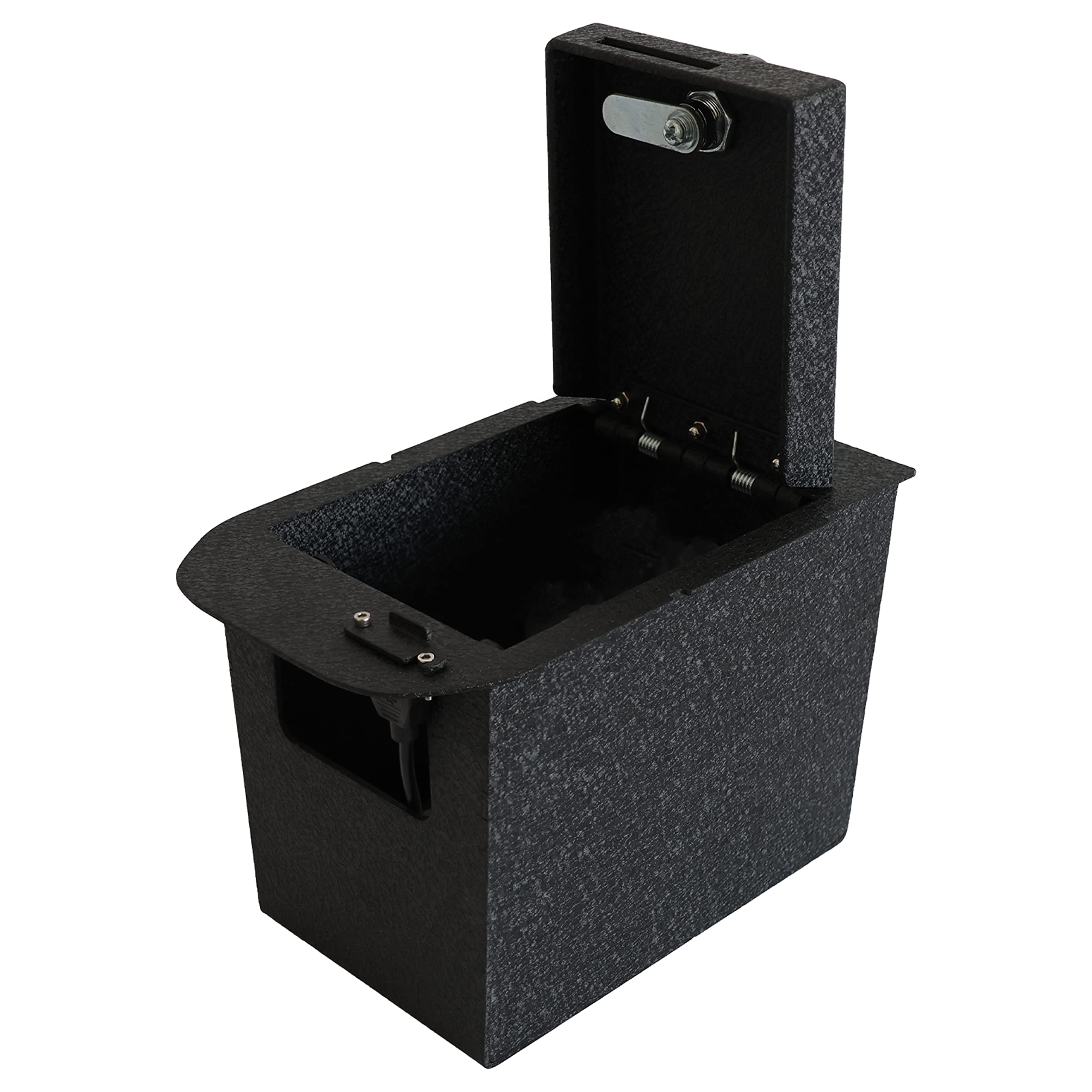 Center Console Safe Black Horse Security Lock Box, Black Gun Box Organizer,with 4 Digit Combination Resettable Lock Compatible with 2023-2024 Chevrolet Silverado 1500/2500/3500-LBGM22