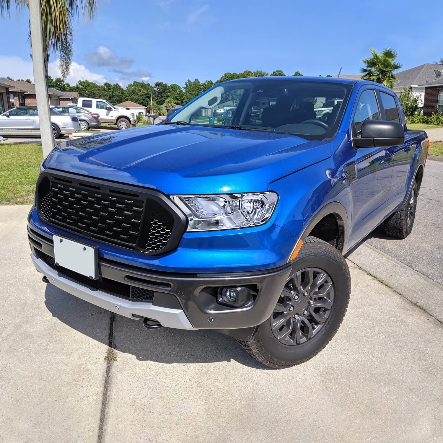 Chrome Housing Spec-D Tuning Clear Lens Headlights Compatible with Ford Ranger XL/XLT 2019-2022, L+R Pair Head Lights Lamps