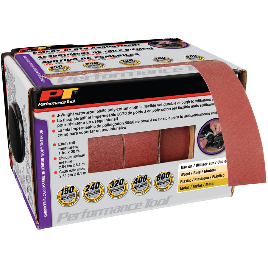 W3056 Performance Tool 5 pc. Assorted Emery Cloth Rolls