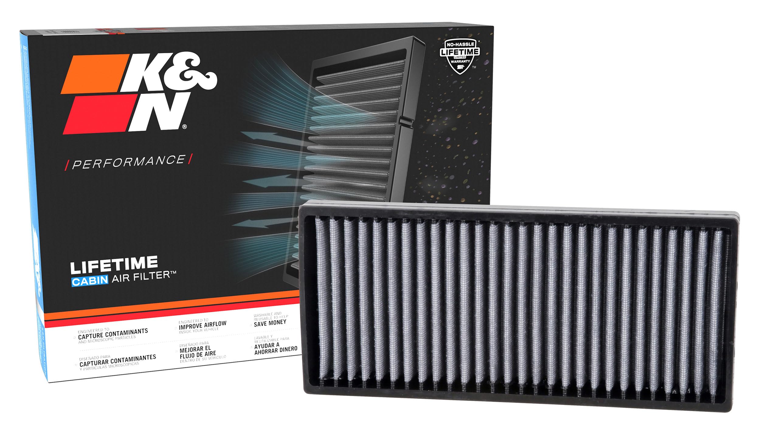 K&N LIFETIME Cabin Air Filter: Washable, Premium, Clean Air for your Cabin: Compatible with Select 1999-2007 FORD/MERCURY (Windstar, Freestar, Monterey Van), VF3002