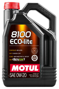 5L Motul Synthetic Engine Oil 8100 0W20 ECO-LITE