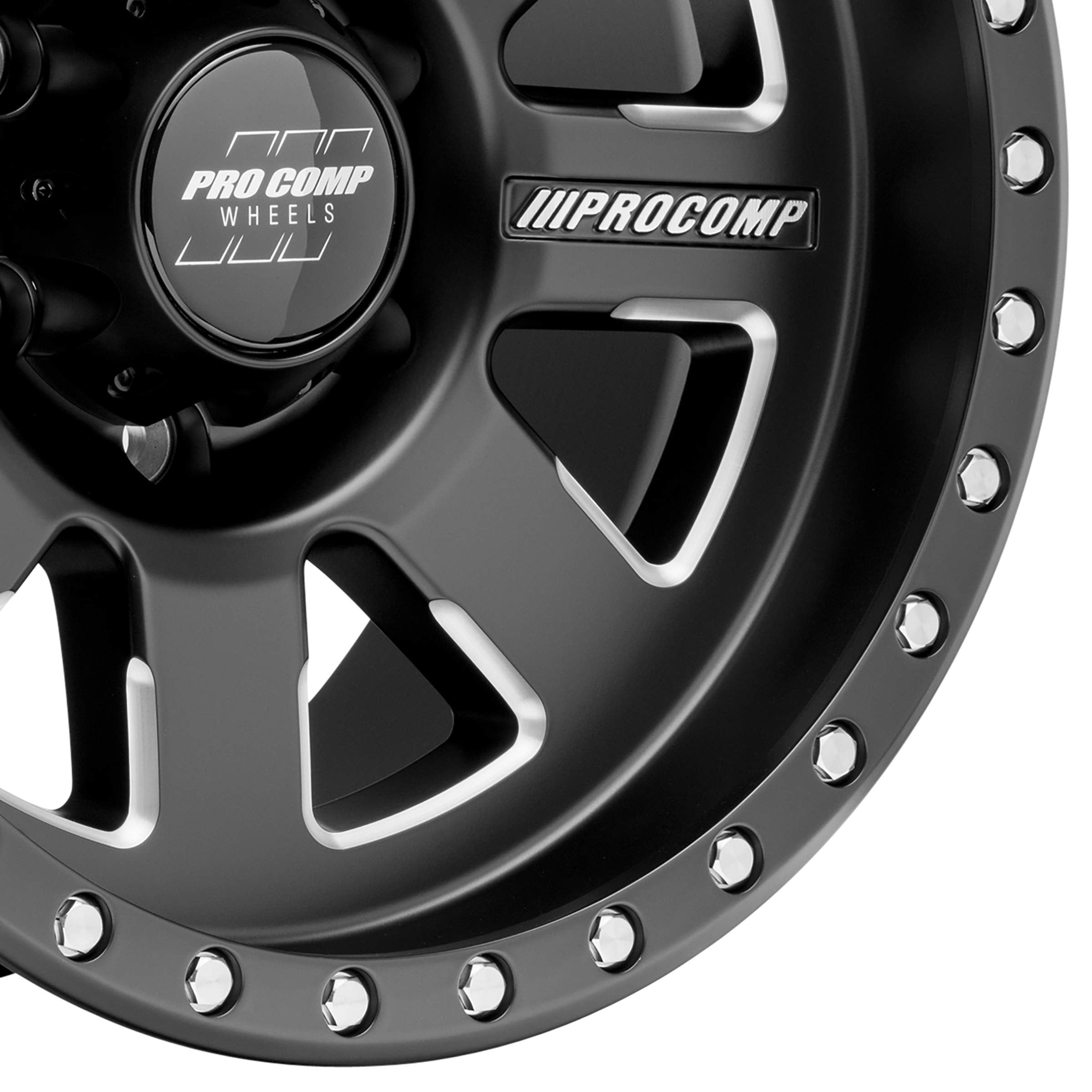 PRO COMP 74 Series Trilogy Pro Satin Black Milled (17x9 / 6x5.5 / -6mm)