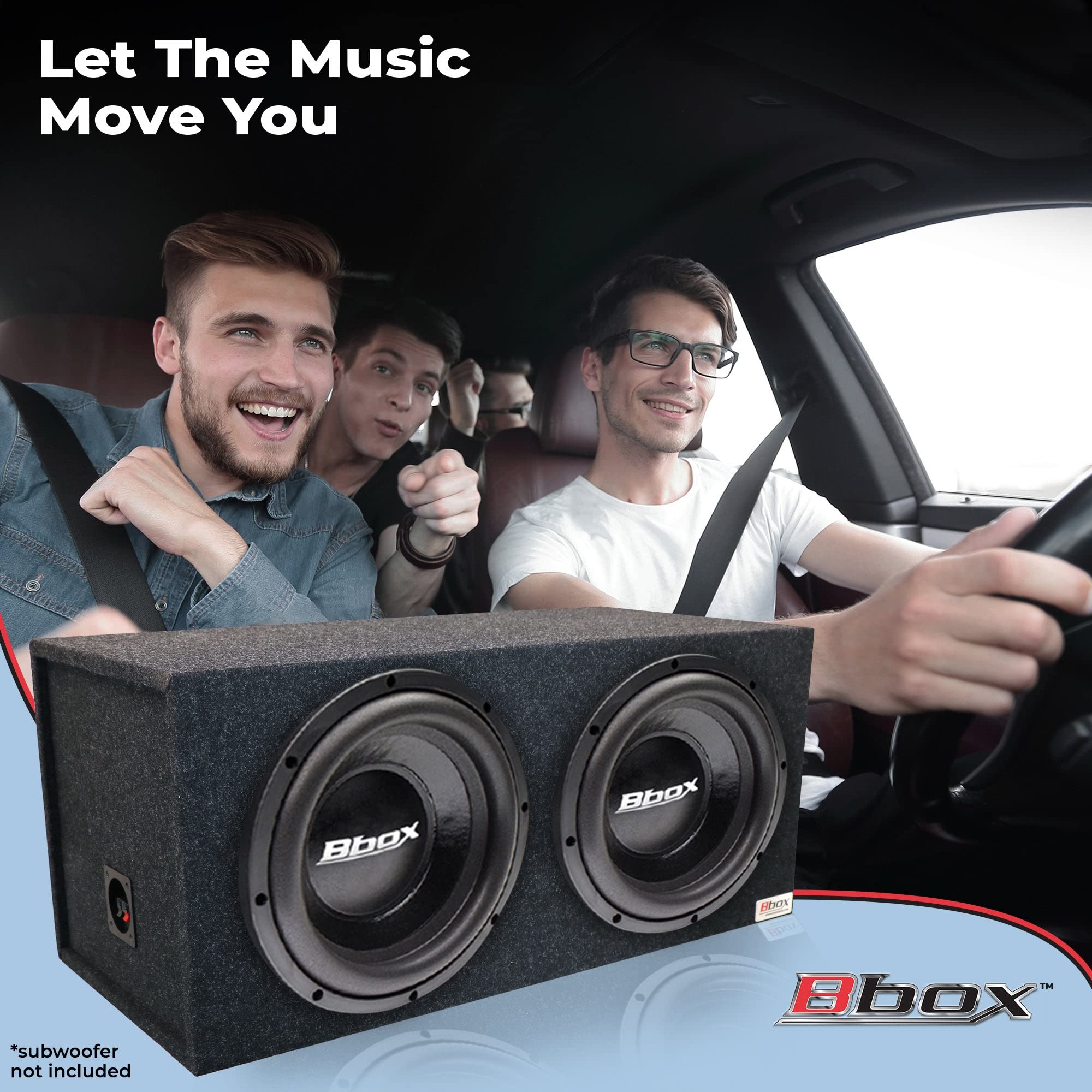 Bbox 15 Inch Dual Sealed Subwoofer Enclosure - Pro Audio Tuned Dual Sealed Car Subwoofer Boxes & Enclosures - Premium Subwoofer Box Improves Audio Quality, Sound & Bass - Spring Terminals