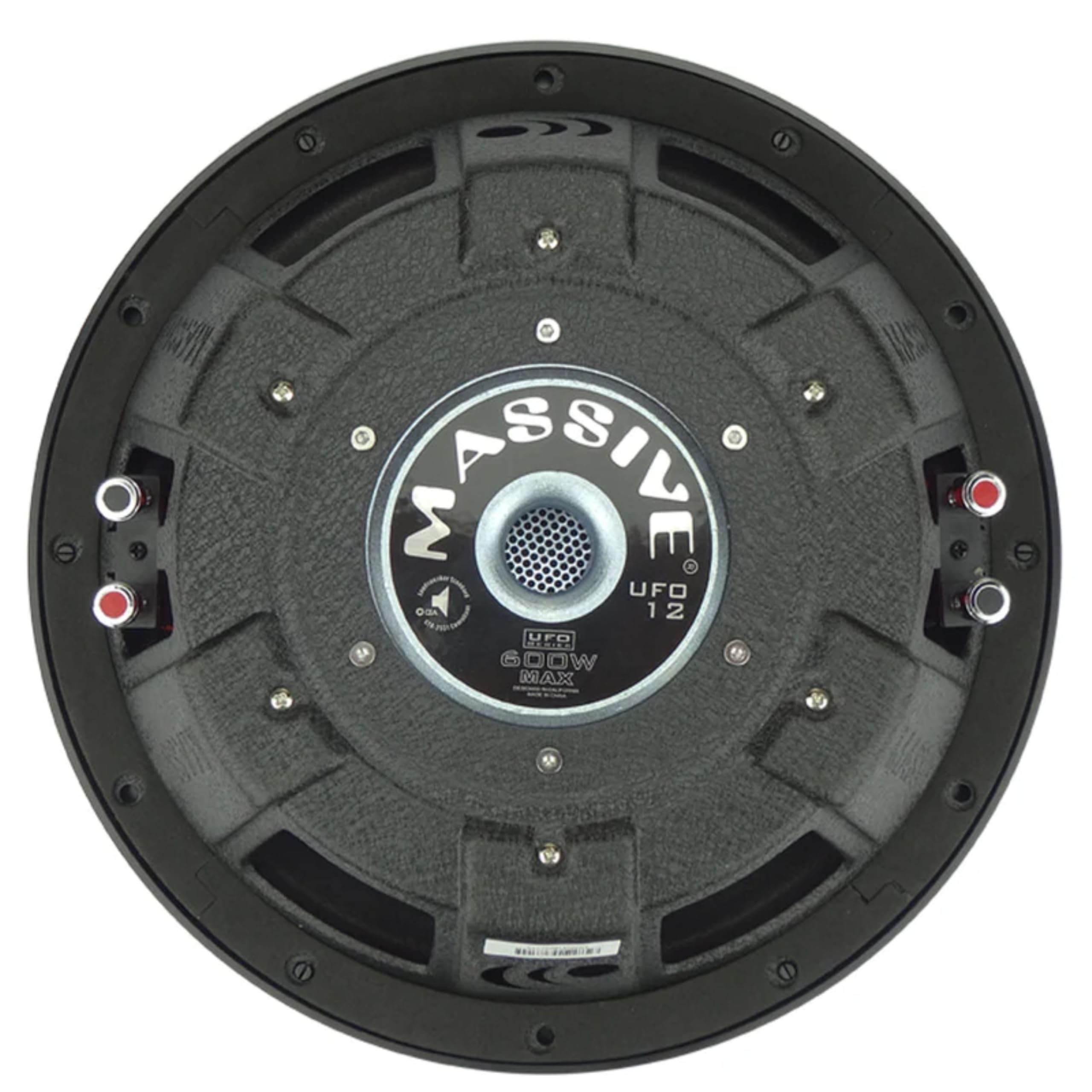 12" Massive Audio 300W RMS 4-Ohm DVC Shallow Subwoofer UFO Series / UFO12V2