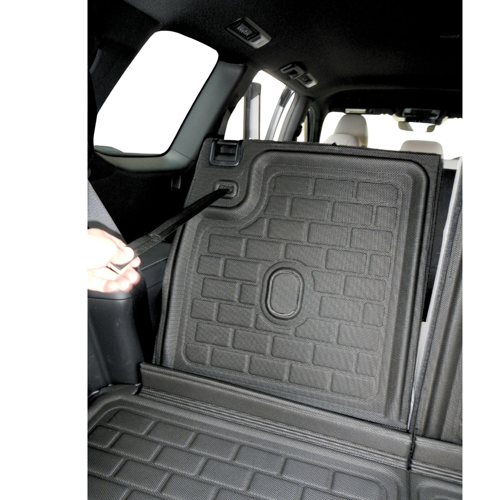 3D MAXpider Kagu Custom Fit Cargo Liner (Black) Compatible with Lexus TX 2024-2026 Manual - Behind 3rd Row Seatback Protecter & Cargo Liner