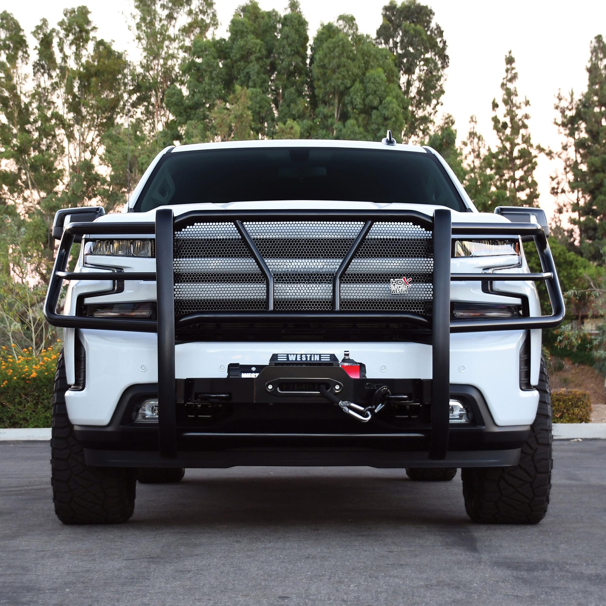 57-93955 Westin HDX 1-Piece Winch Mount Grille Guard fits 2019-2026 Silverado 1500 2022 Silverado 1500 LTD (Exc ZR2 and 2019 LD) (Exc Diesel)