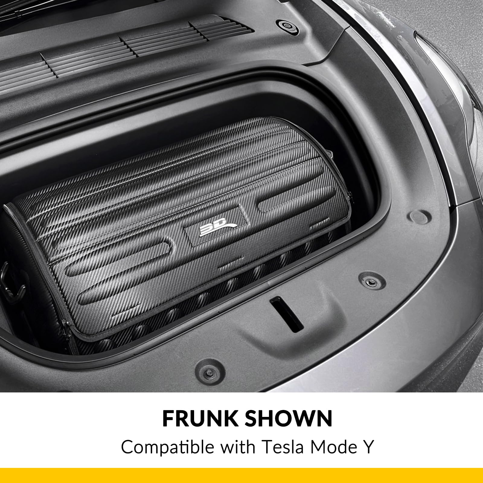 Handy Trunk Organizer 3D MAXpider with Lid (Black) - Large Capacity, Waterproof, Foldable, Compatible with SUV, Sedan, and Tools (Carbon Fiber, 27.5"x12"x12.5")