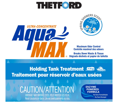 Thetford AquaMAX RV Holding Tank Treatment, Spring Showers Scent, Formaldehyde Free, Waste Digester, Septic Tank Safe, 55 Gallon (96755)