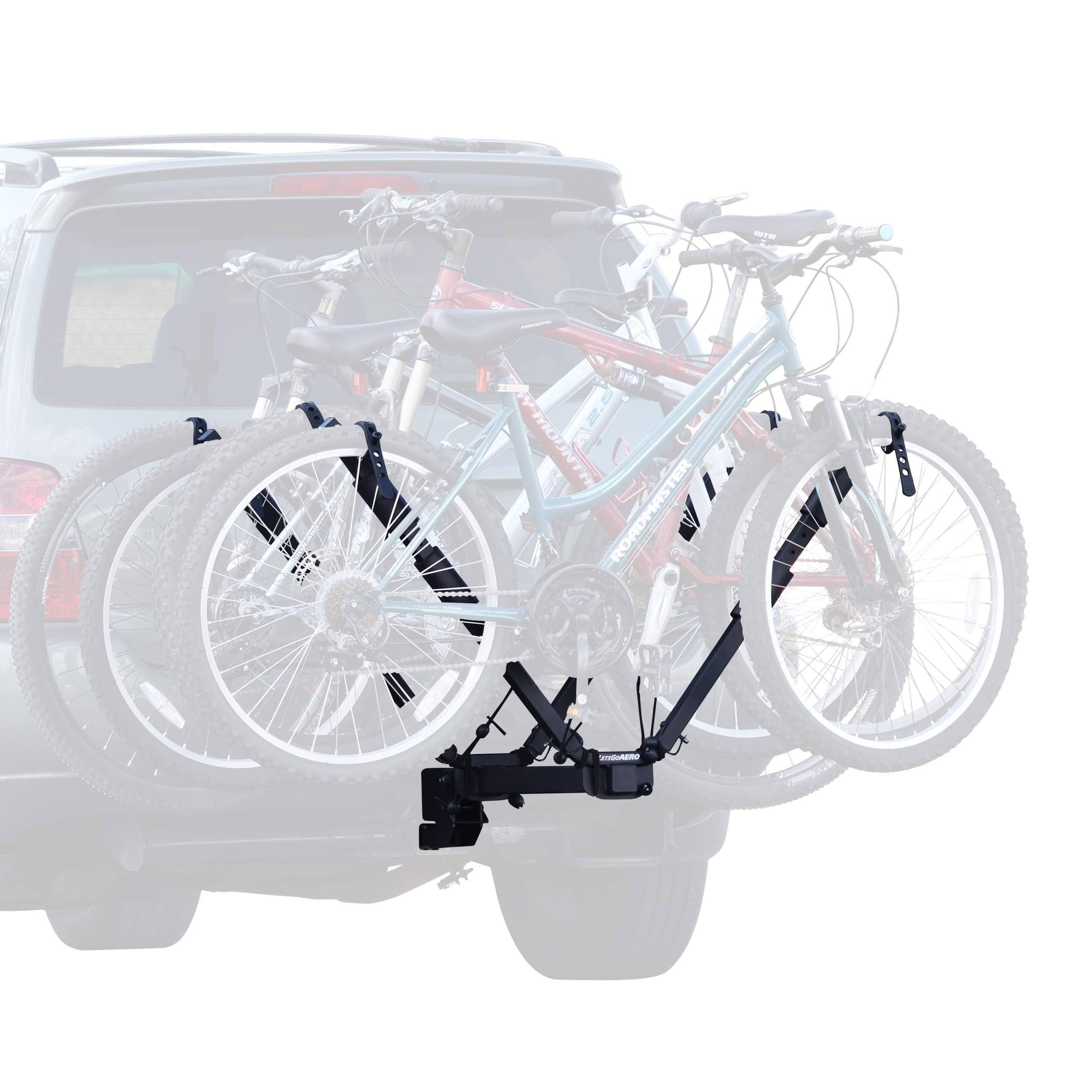 Let's Go Aero Four Bike NEO™-4 Hitch Mount V-Rack with Tilt Shank (Model B01014)