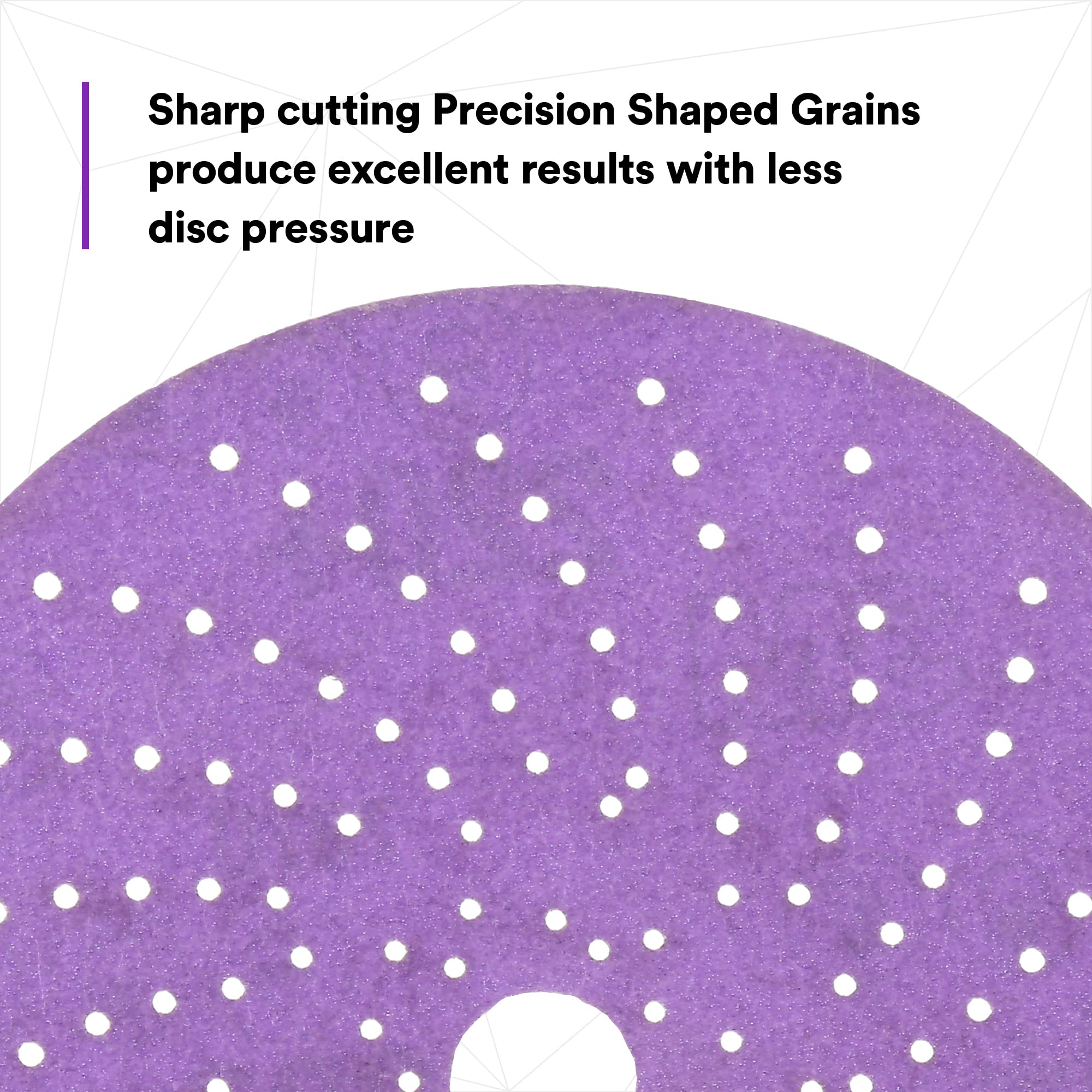 3M Cubitron II Clean Sanding Hookit Abrasive Disc 31481, 6 in, 220+ Grade, Pack of 50 Discs, Virtually Dust-Free, High Performance, Long Lasting, Multi-Hole Pattern, Feather Edging, Stock Removal