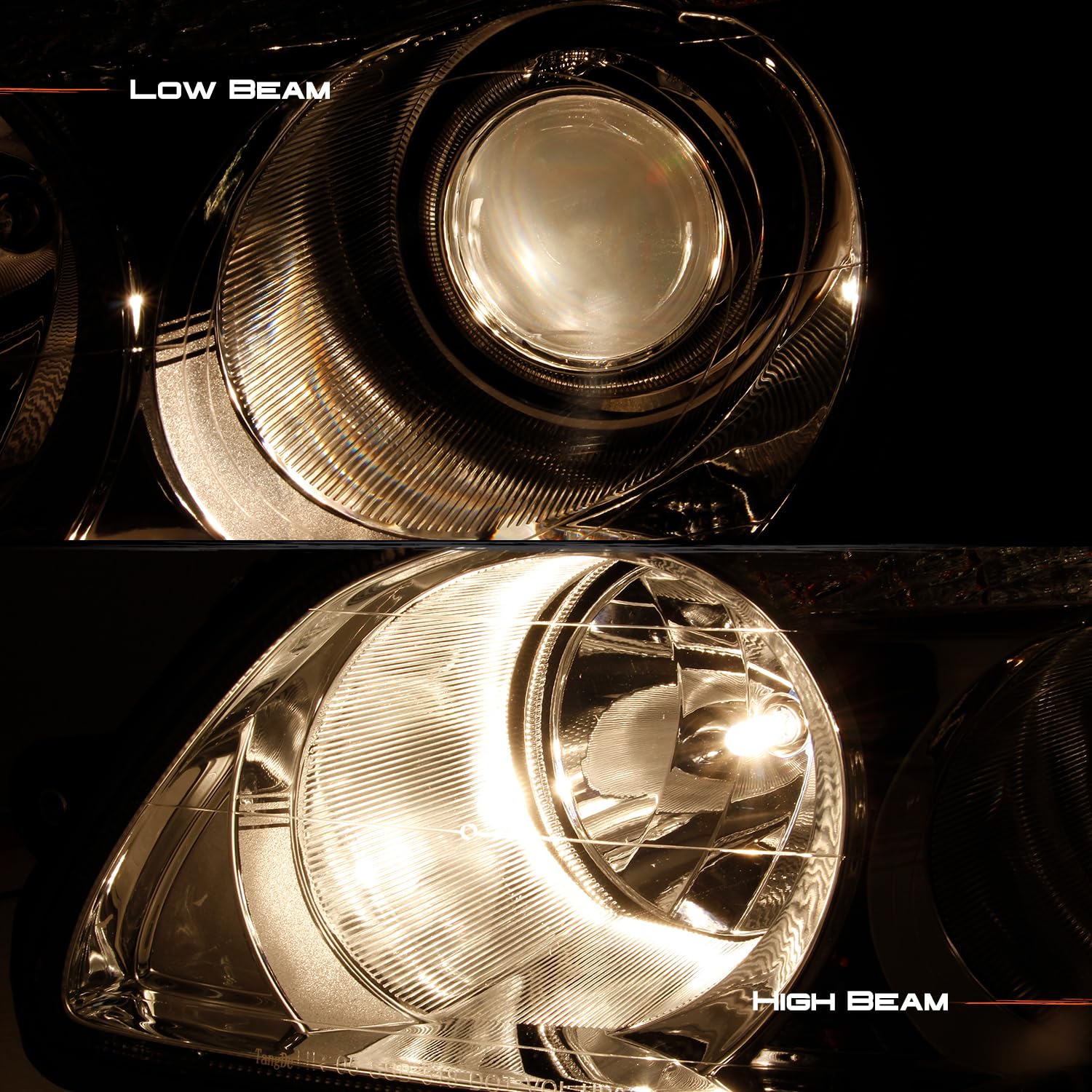 Kenworth T660 Spyder (xTune) Headlight Chrome Assembly 12V - Low