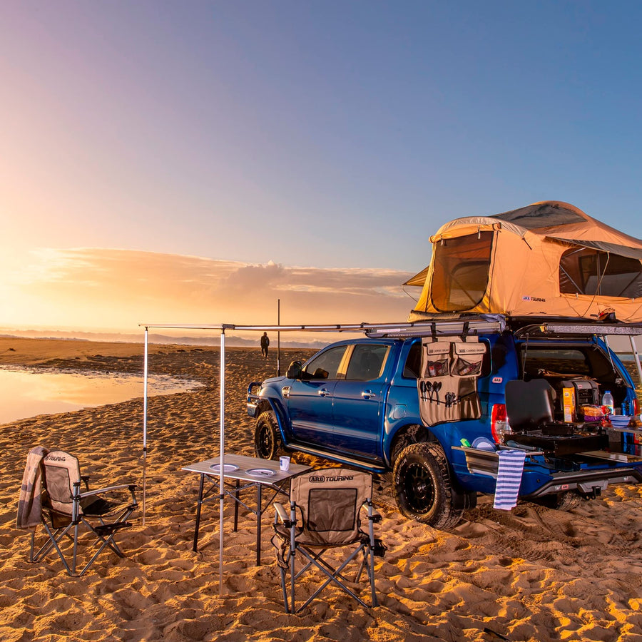 ARB 4x4 814410 Accessories Retractable Awning with Led Light Strip Included 2500x2500mm 8.2 Feet, Ideal for Camping, Roadtrips, Outdoor Trips, Travel, Expeditions, RV, Camper, 4x4 and SUV