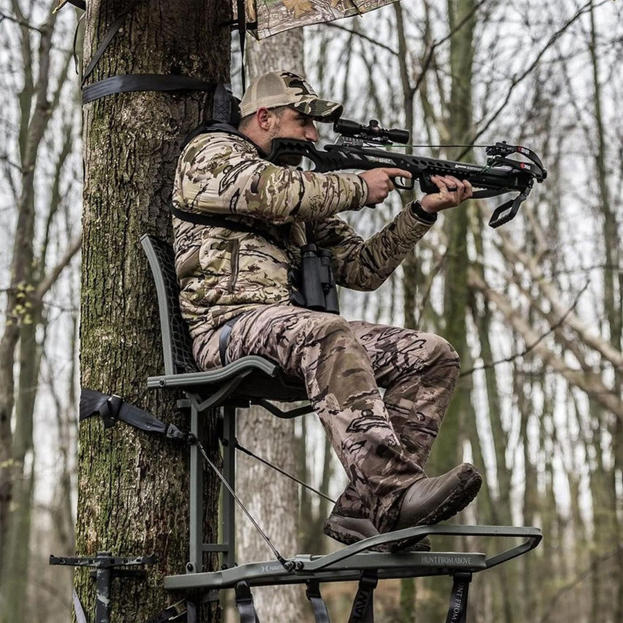Helium Hang-On Tree Stand, Hawk Kickback XL
