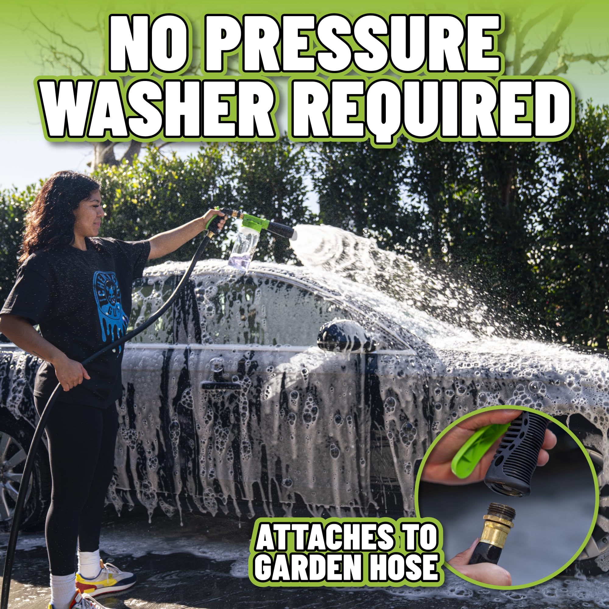 Chemical Guys Foam Blaster 6 TORQ - Foam Cannon Garden Hose Attachment, Easy to Use, Sprays Thick Suds for Safe Washing Trucks, SUVs, Motorcycles, RVs, and Other Vehicles