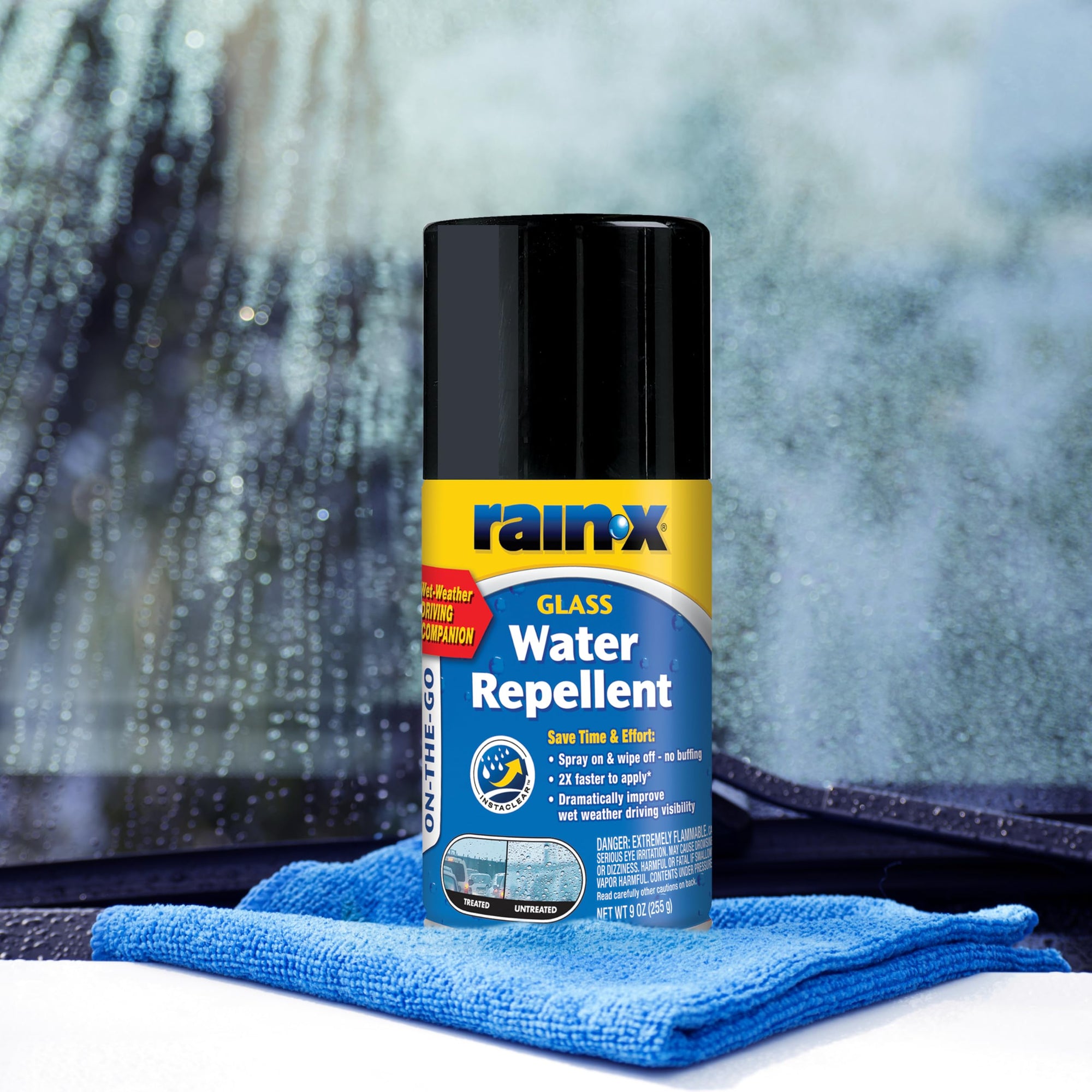 Rain-X On-The-GO 630167 Glass Water-Repellent Aerosol 9 oz.