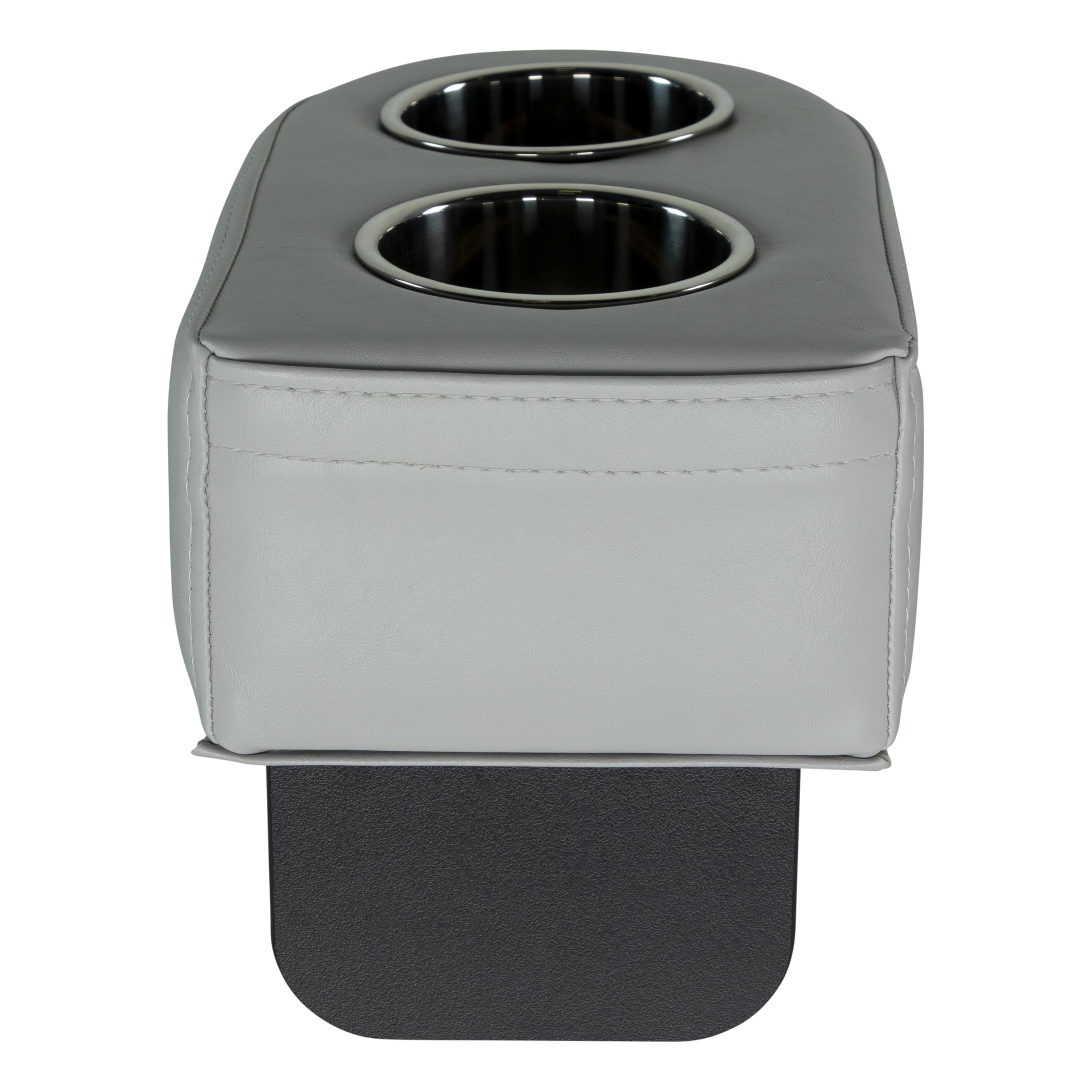 Lippert Pontoon Cup Holders, Sunset Collection, Portable, Durable Marine Grade Construction, Holds Two Beverages, Durable Vinyl, Stainless Steel, 13.5" L x 6.5" W x 5.5" H - 2024049110