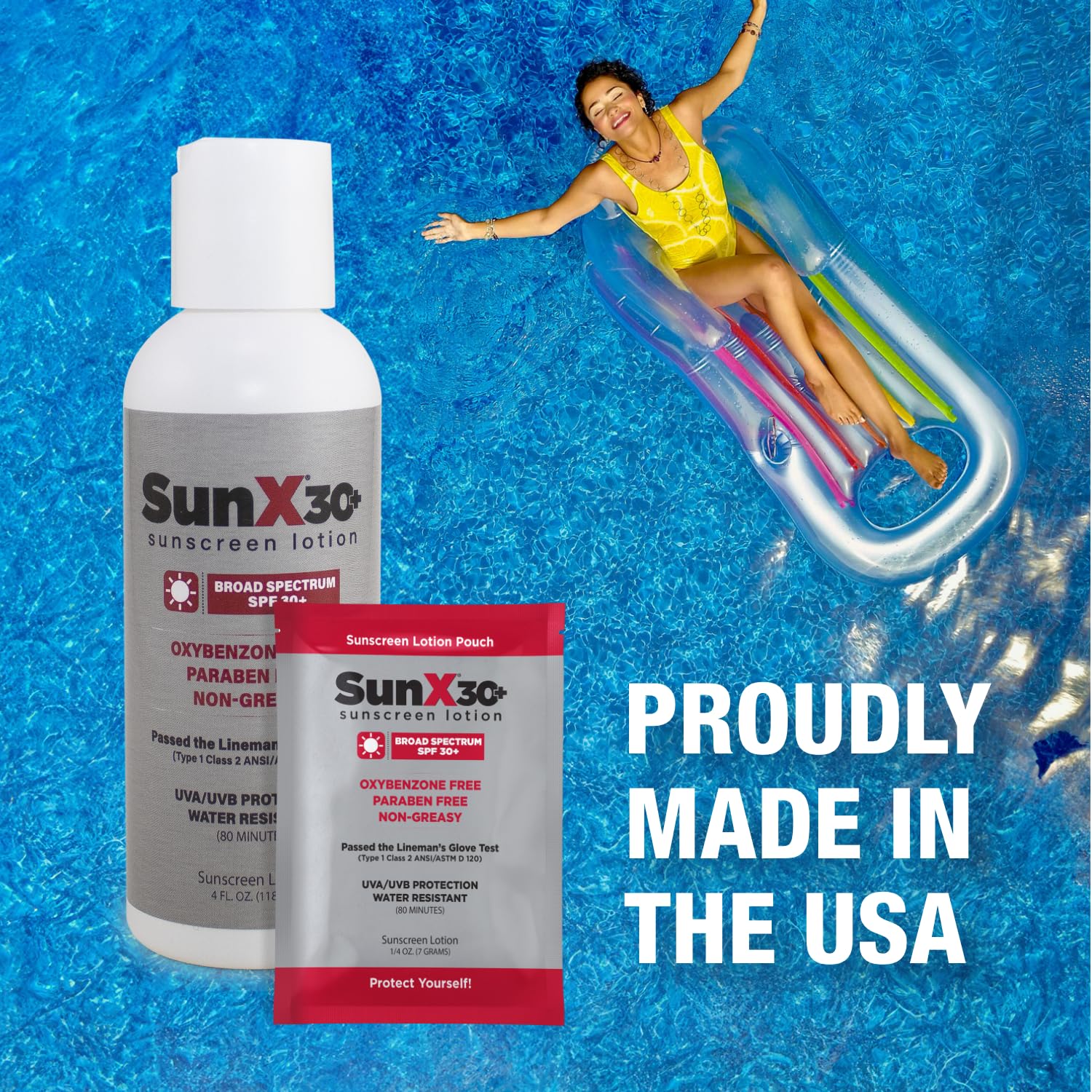 CoreTex 30+ SPF Sun X Individual Sunscreen Packets Travel Size - Bulk Pack of 300 Paraben, Oxybenzone, & Oil Free Broad Spectrum Sunscreen - No White Cast and Water Resistant Up to 80 Minutes