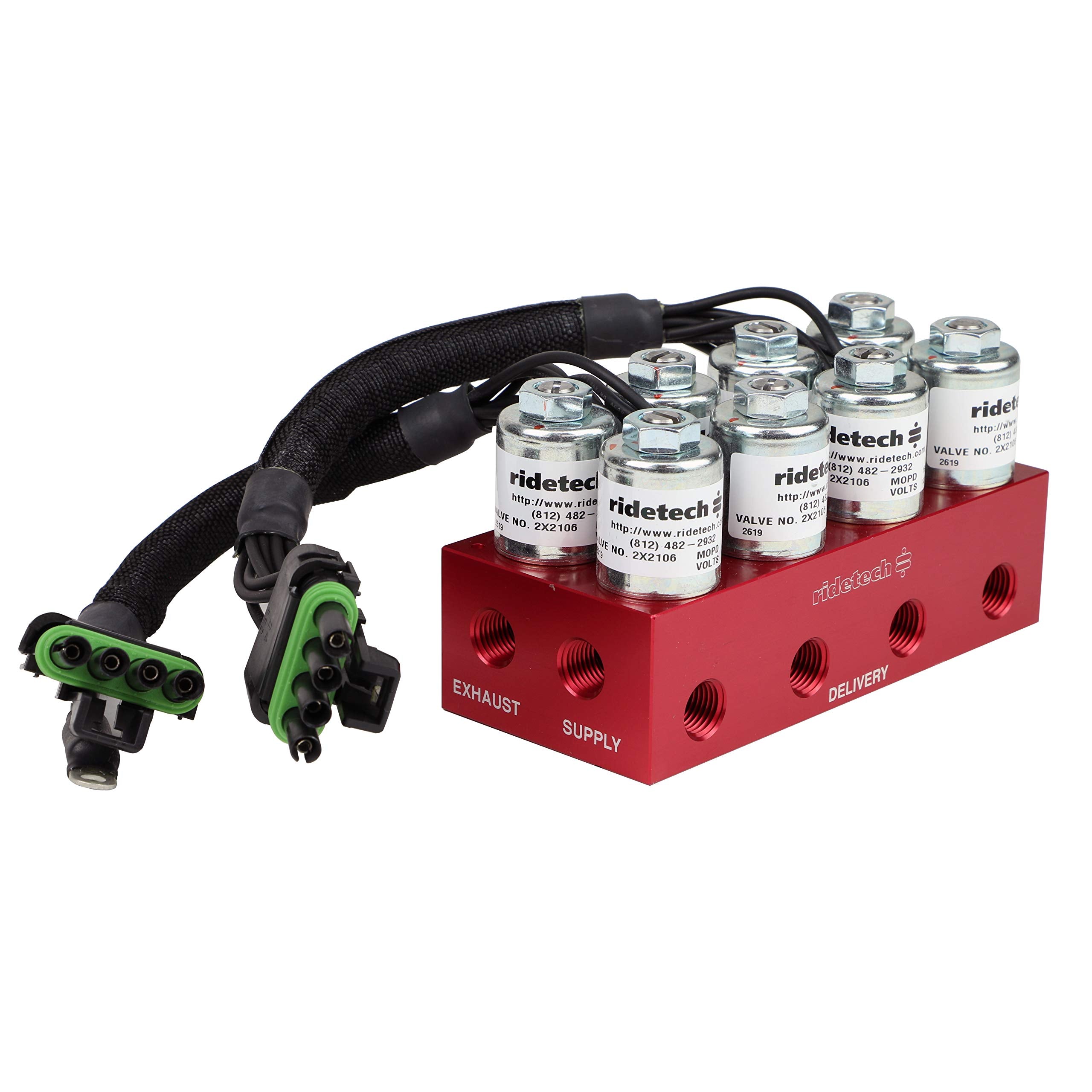 RidePRO Ridetech 31934001 4-way Solenoid/Air Valve Block used to Inflate and Deflate Air Spring Suspension Systems