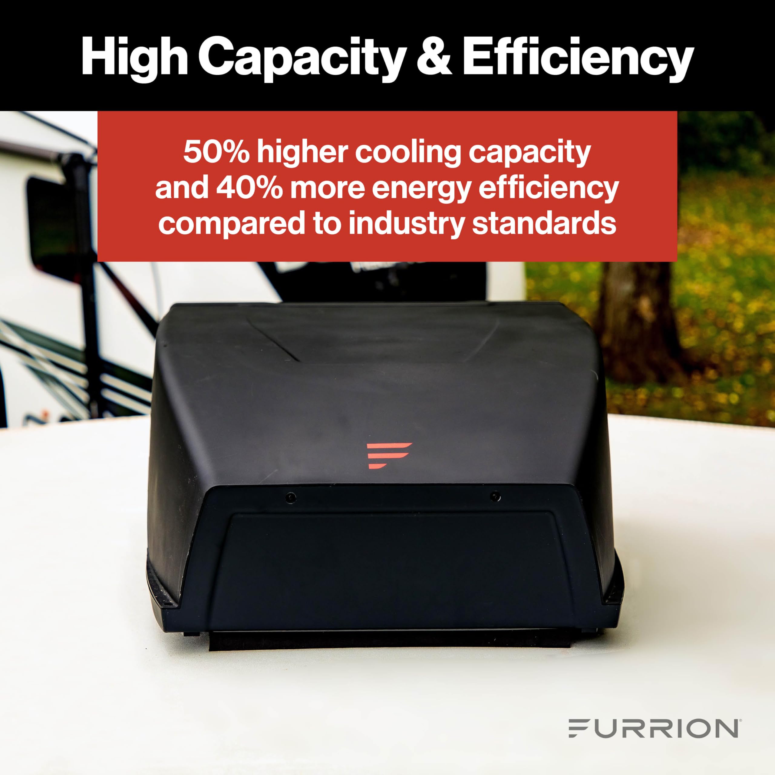 Furrion HE Chill RV Roof Air Conditioner (R32) - 15K BTU, Black - FACR15HESA2-BL-AM