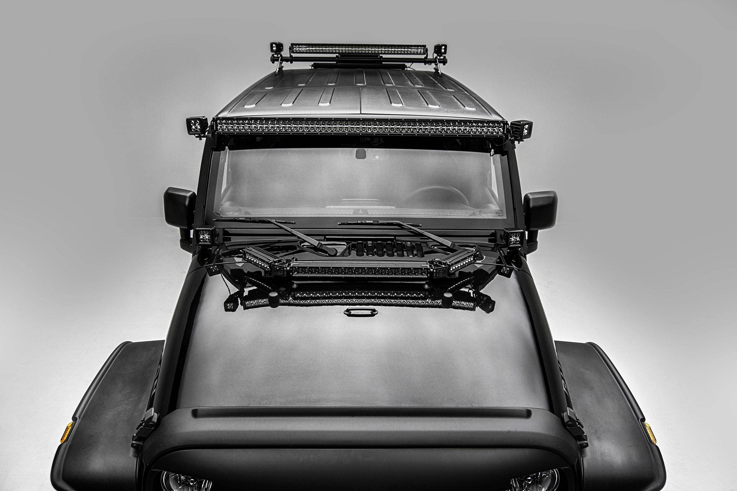 Jeep JK A Pillar LED Kit 2007-2018 with (2) 3 Inch LED Pod Lights - PN #Z374814-KIT