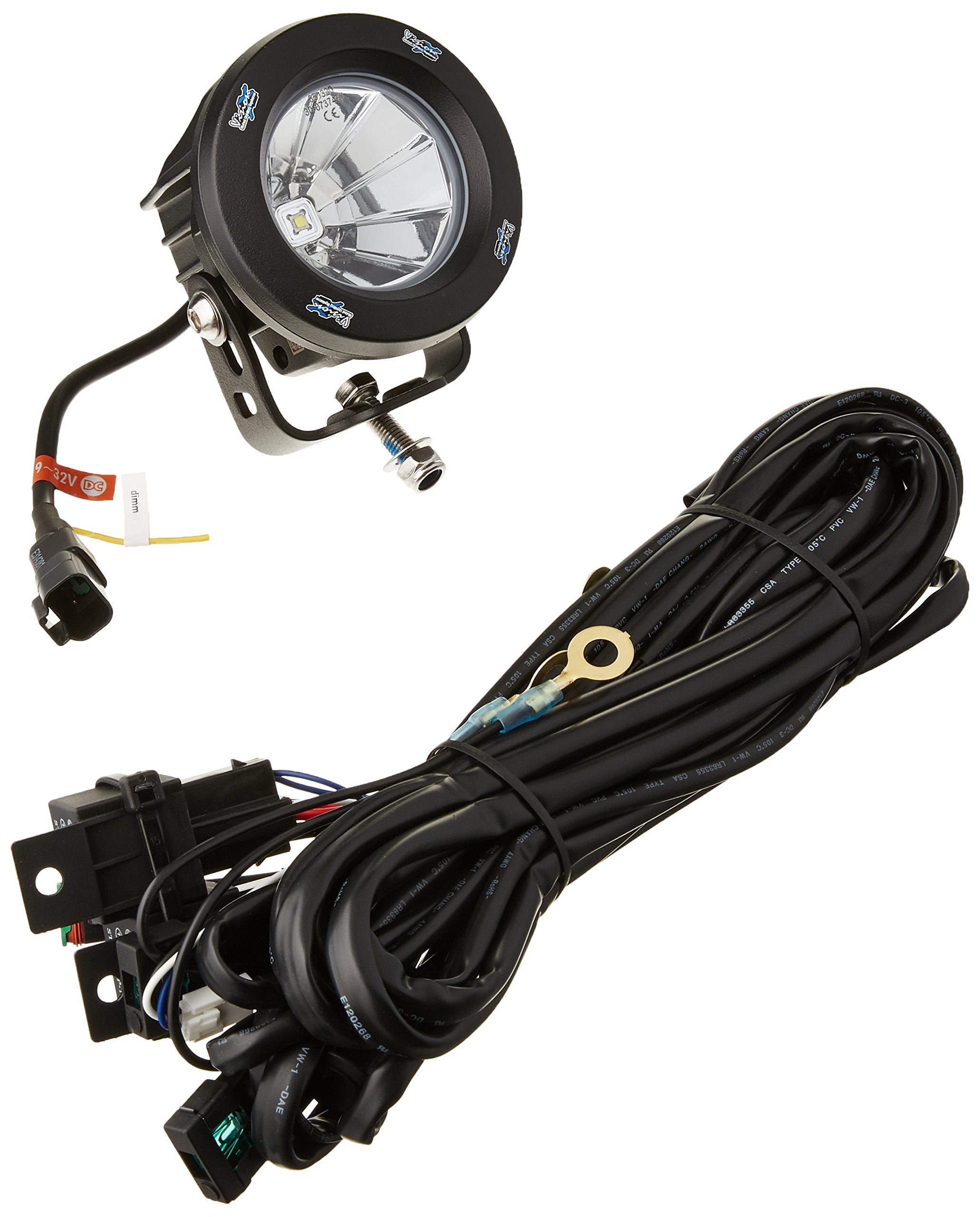 Optimus Black Round Vision X Lighting 9141435 10W LED Flood Light - Pair