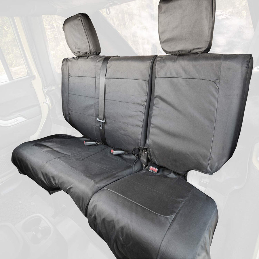 Ballistic Seat Cover, Rear, Black | Rugged Ridge | 13266.06 | Fits 2007-2010 Jeep Wrangler JKU 4-Door