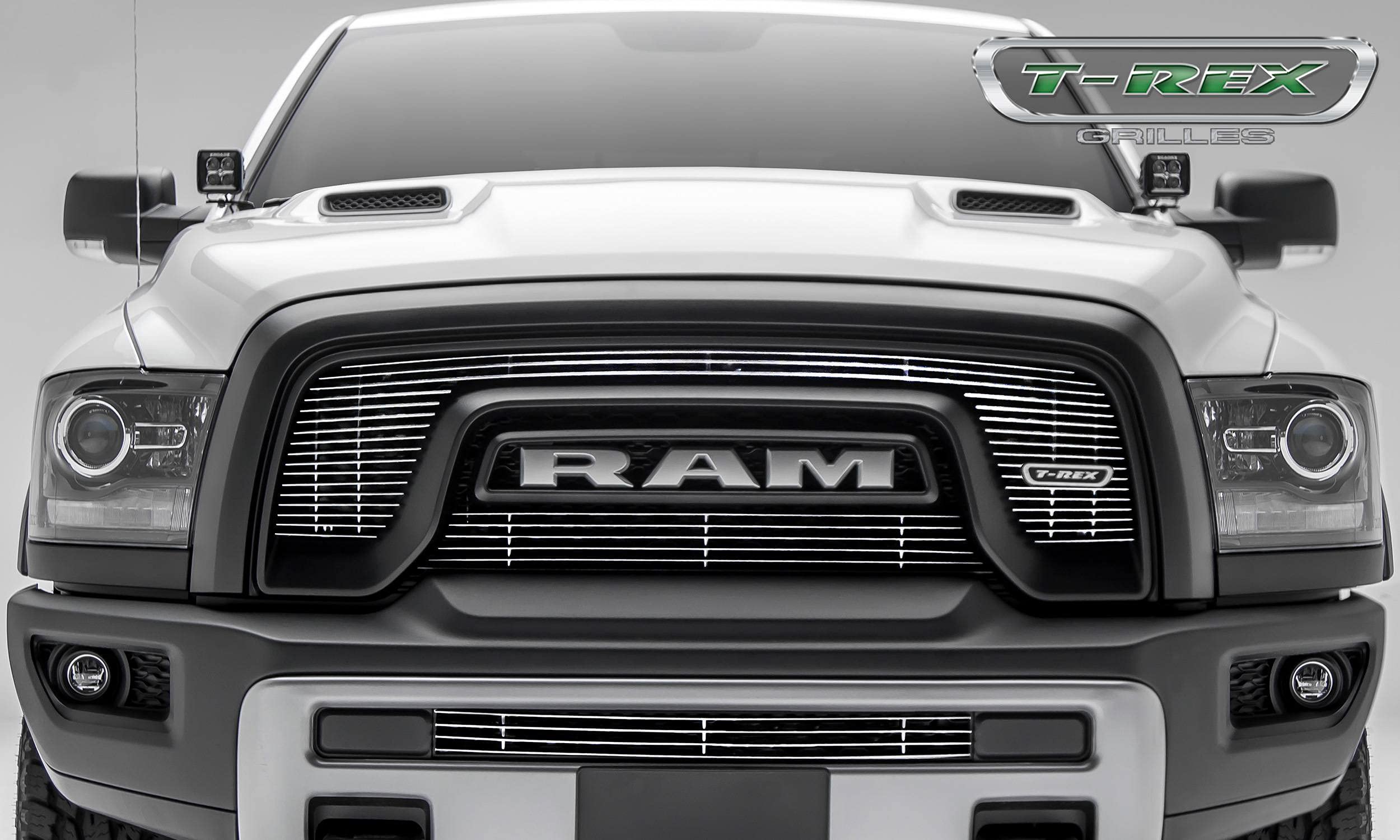 Laser Billet T-Rex Grilles T-Rex Ram Rebel 1500 Polished Laser Billet Grille 6214640, 1 Pack