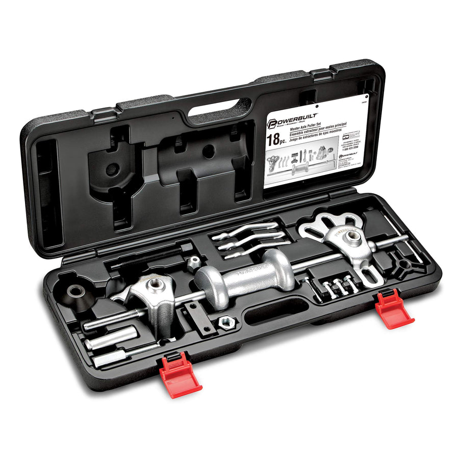 Powerbuilt Hammer Slide Puller Tool Kit, Jaw Pullers, Remove Car Seals and Bearings Set, Front and Rear Wheel Drive Vehicles - 940369, Silver