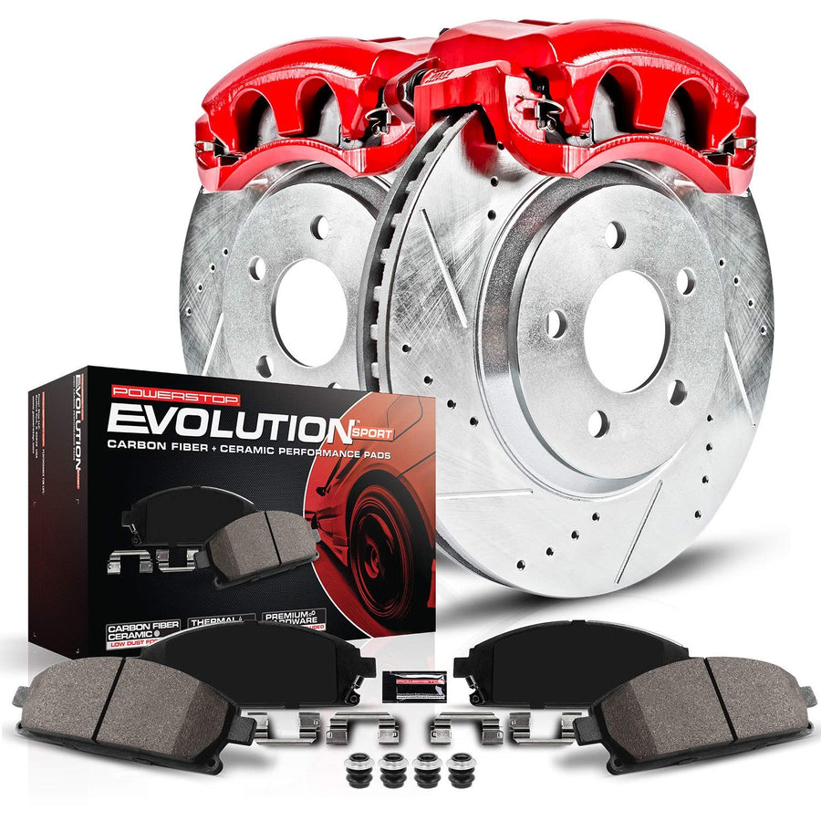 Power Stop 1-Click Performance Brake Kit KC2410 with Caliper, Front Only