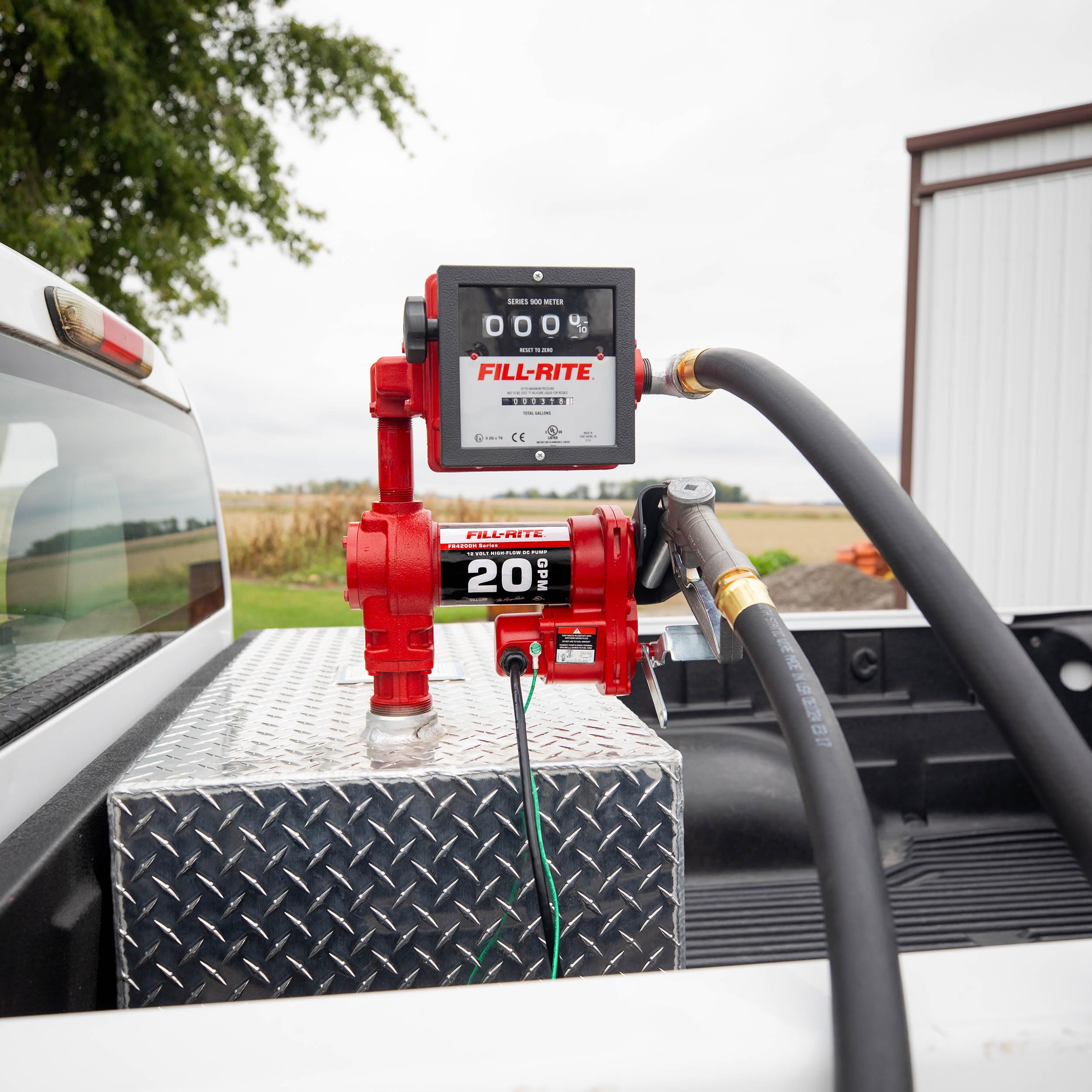 Fill-Rite 12V FR4211H Fuel Transfer Pump with Standard Mechanical Meter Package, 20 GPM Gasoline, Diesel, Kerosene, Ethanol & Methanol Blends & Biodiesel