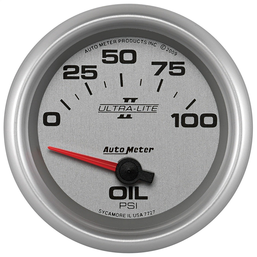 Auto Meter Ultra-Lite Pro II 2-5/8" 0-100 PSI Short Sweep Electric Oil Pressure Gauge